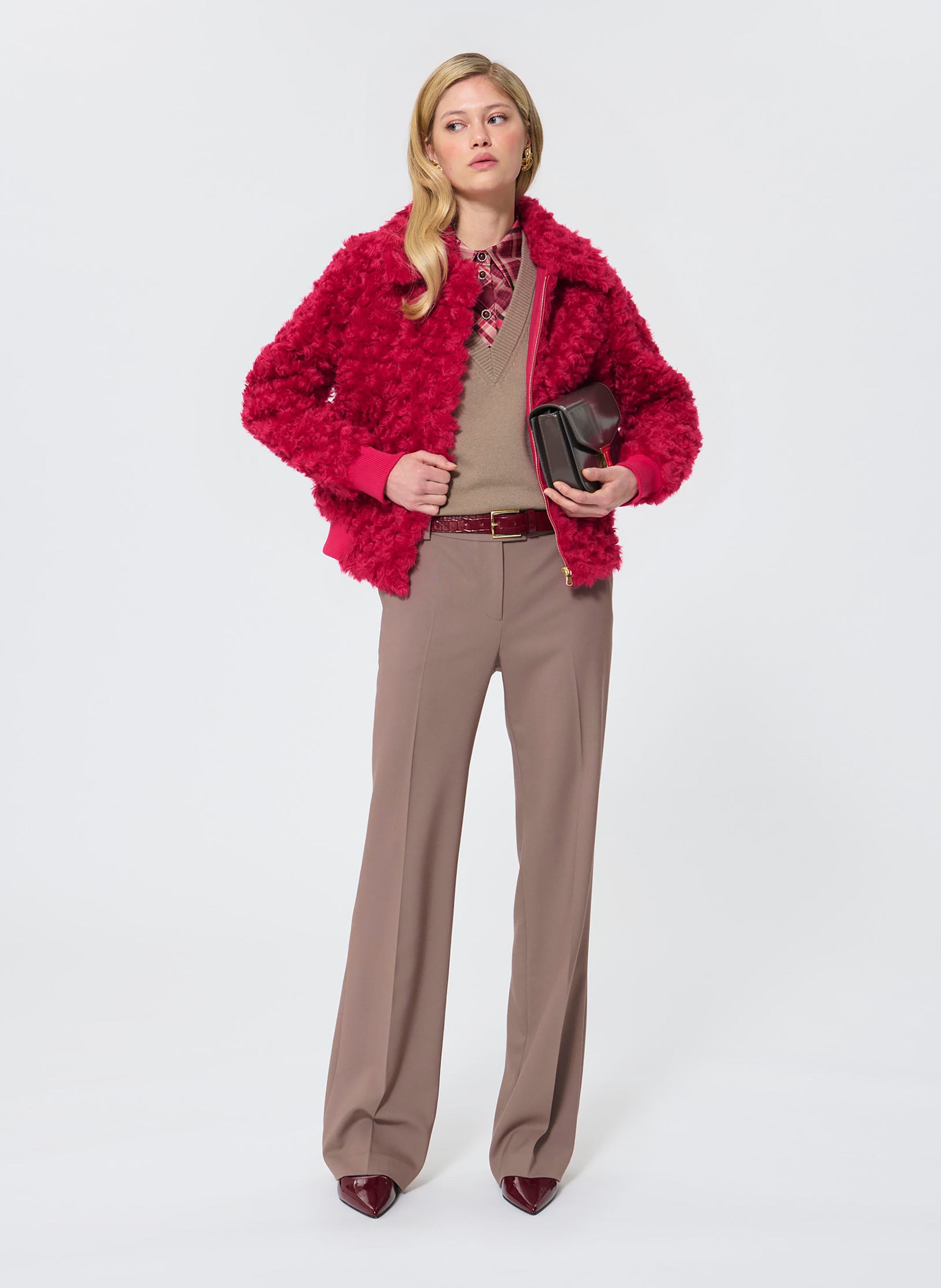 Fausse fourrure bianca TARA JARMON Rose