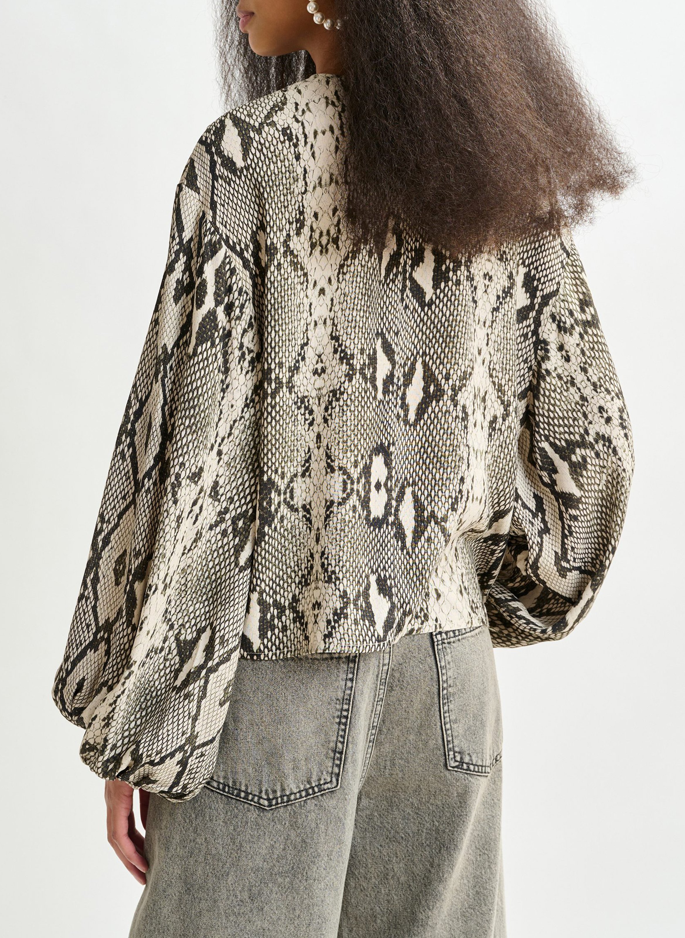 Blouse col rond imprimée Inemy ESSENTIEL ANTWERP Vert