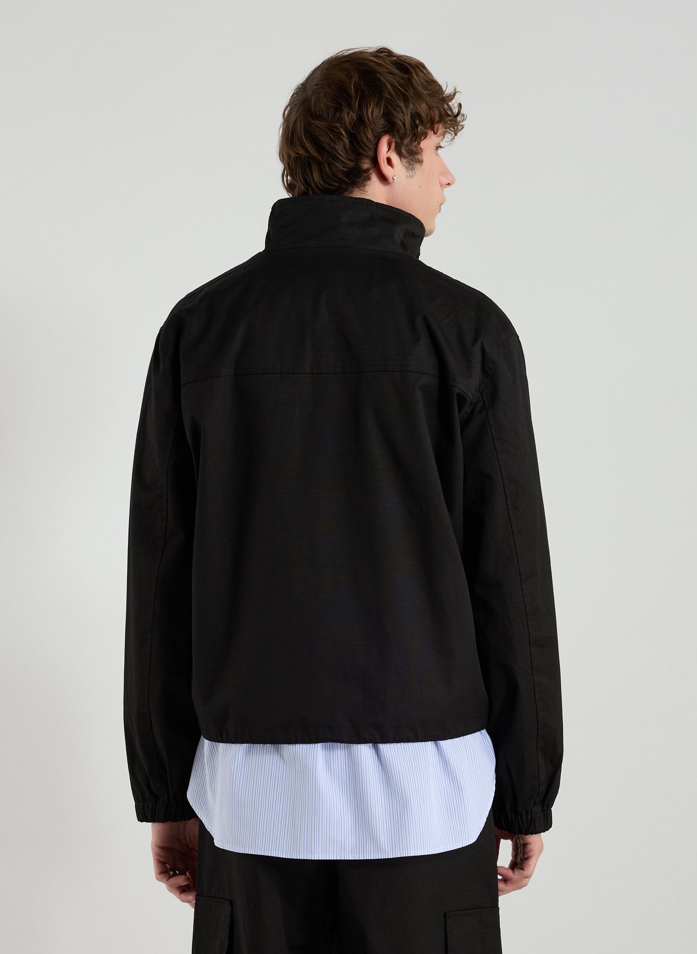 Jacket with high collar in blended cotton ARTE ANTWERP Black