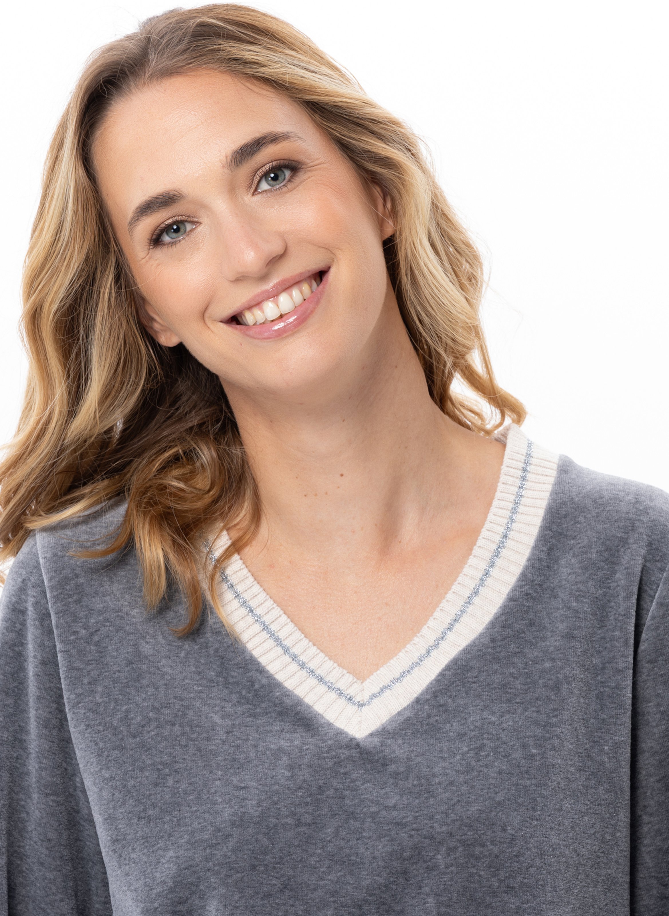 Ensemble homewear en velours country 122 LE CHAT Gris