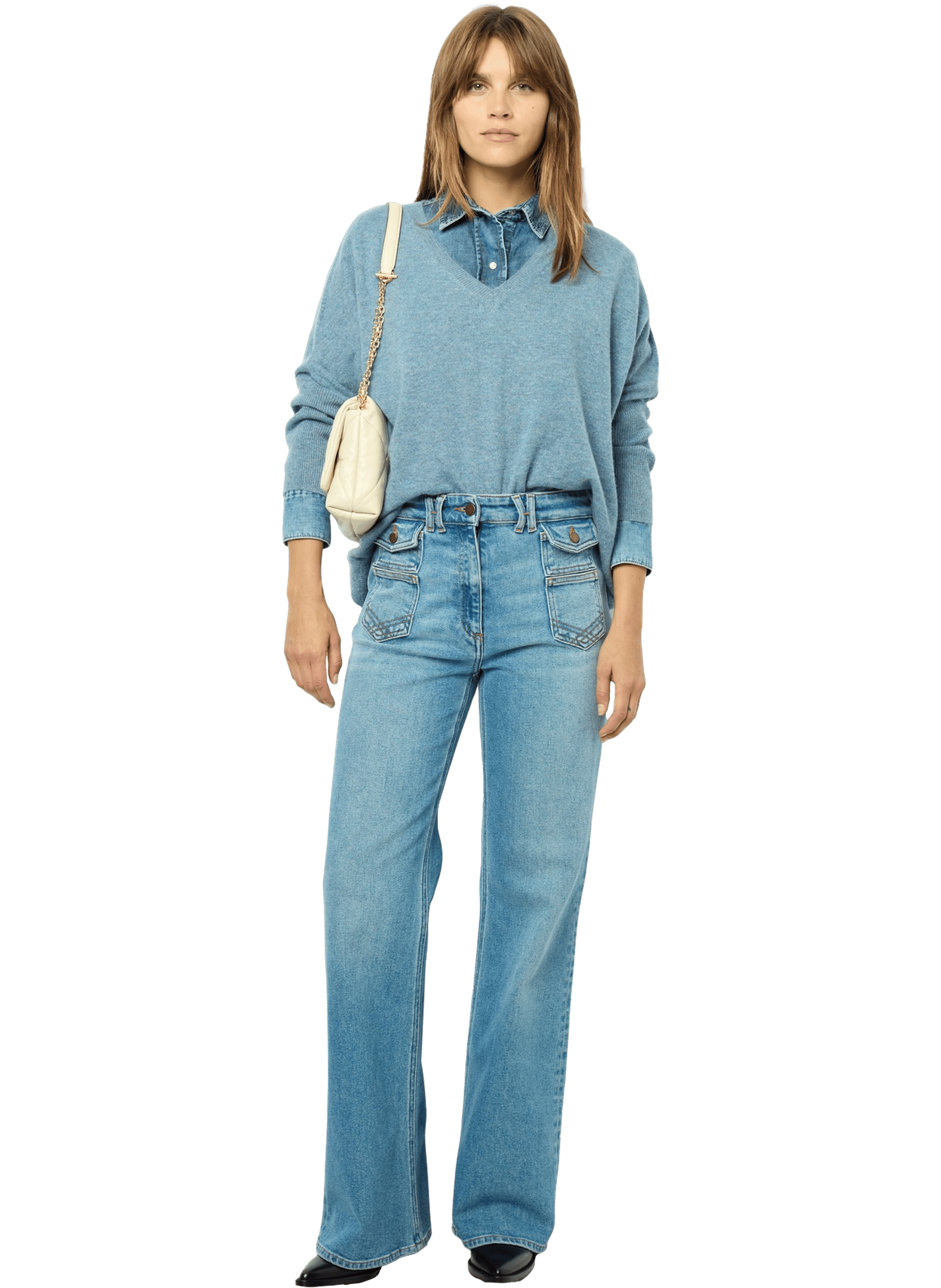 Pull oversize en cachemire - jourdan GERARD DAREL Bleu