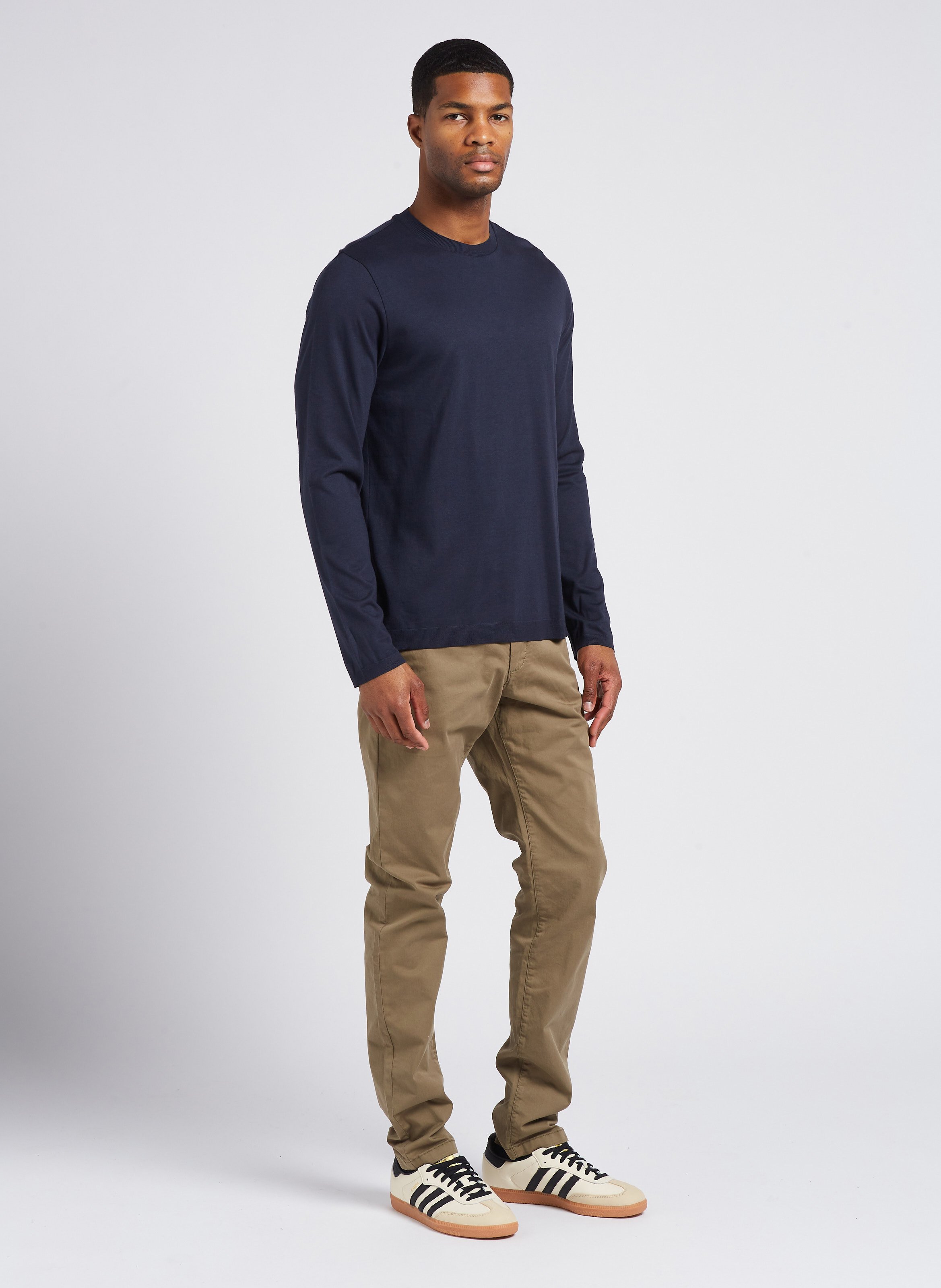 Chino slim fit en coton mélangé IKKS Kaki