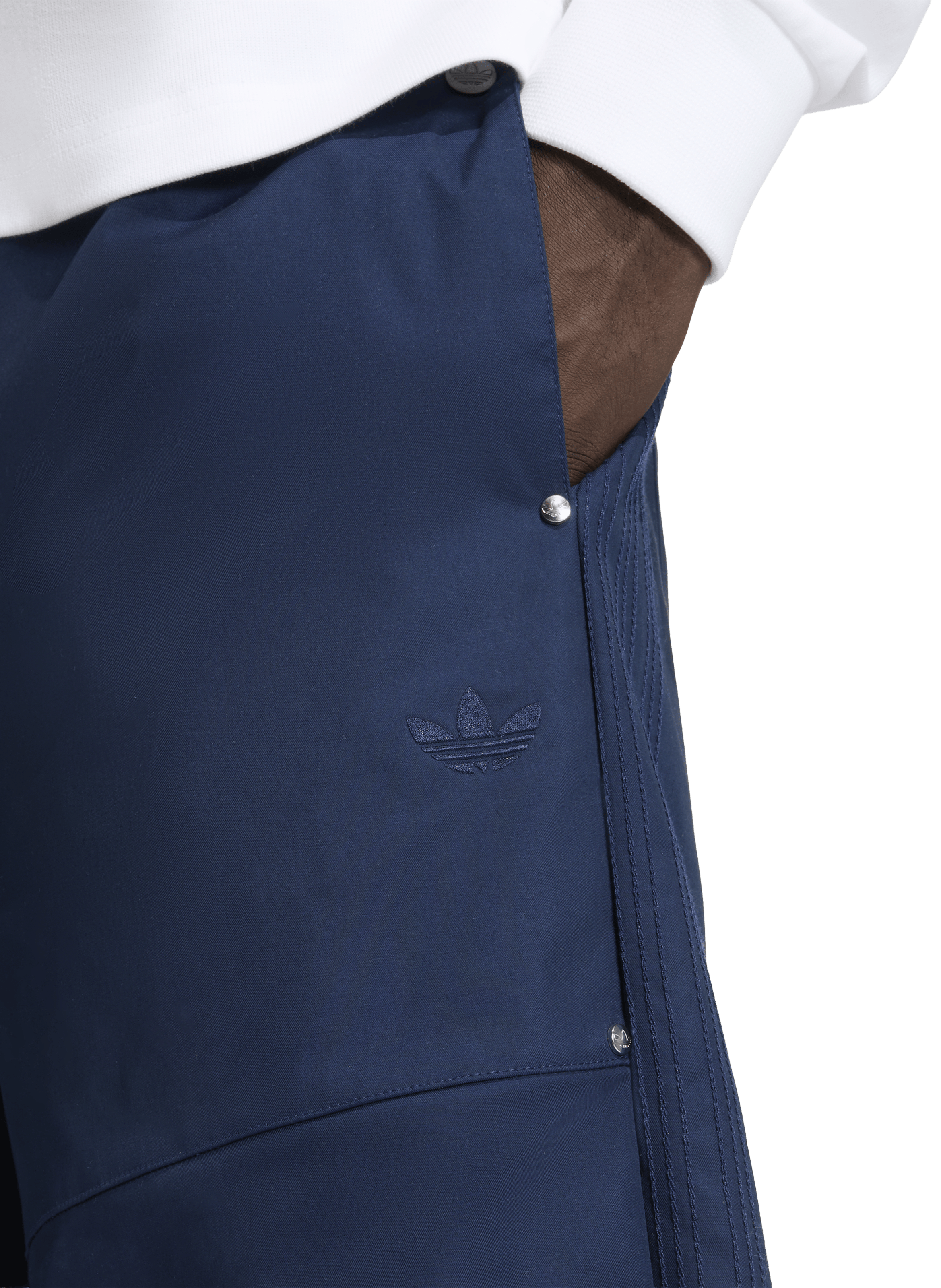 Pantalon ample en coton mélangé ADIDAS Bleu