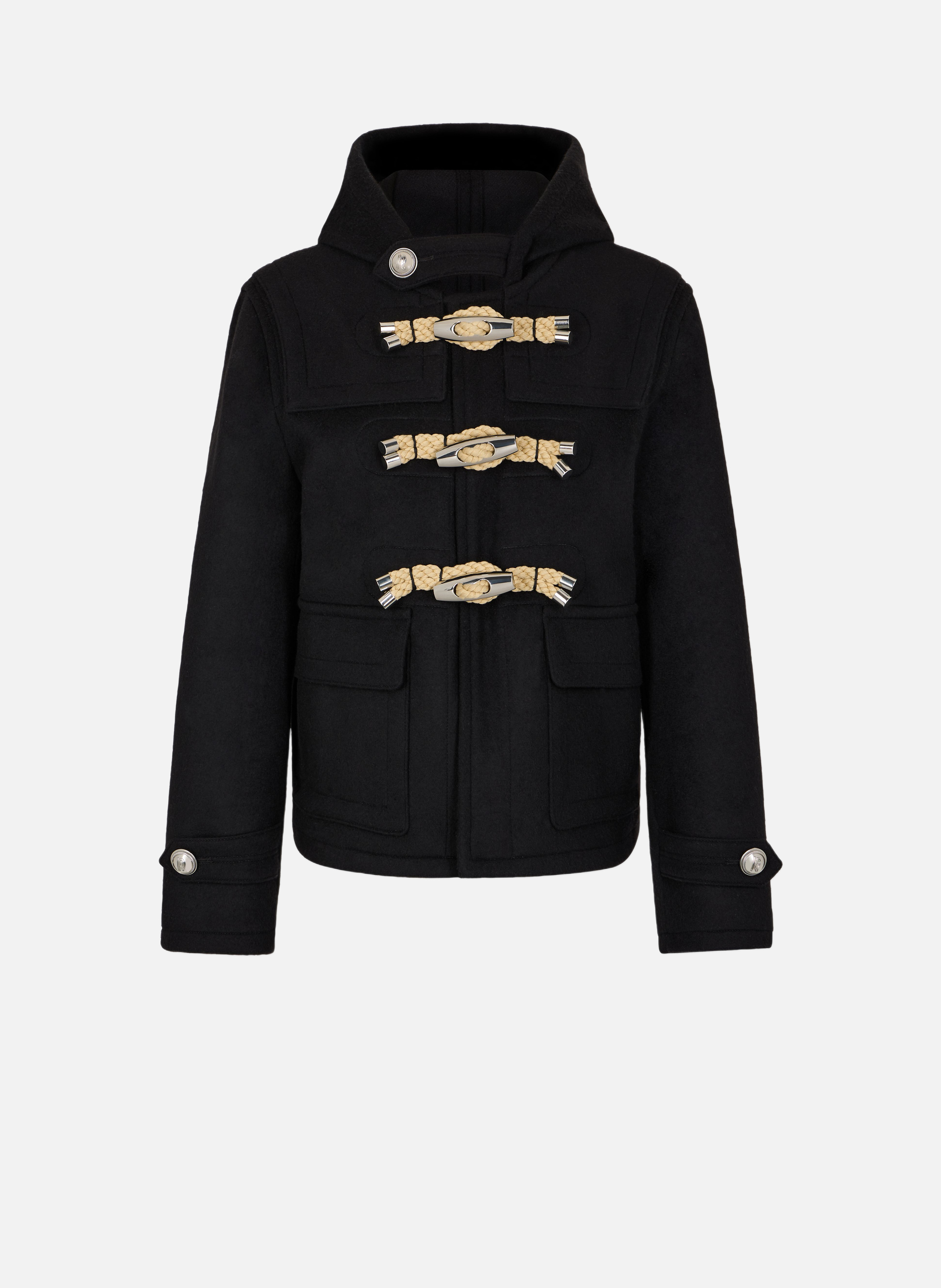 Manteau court en laine RABANNE Noir