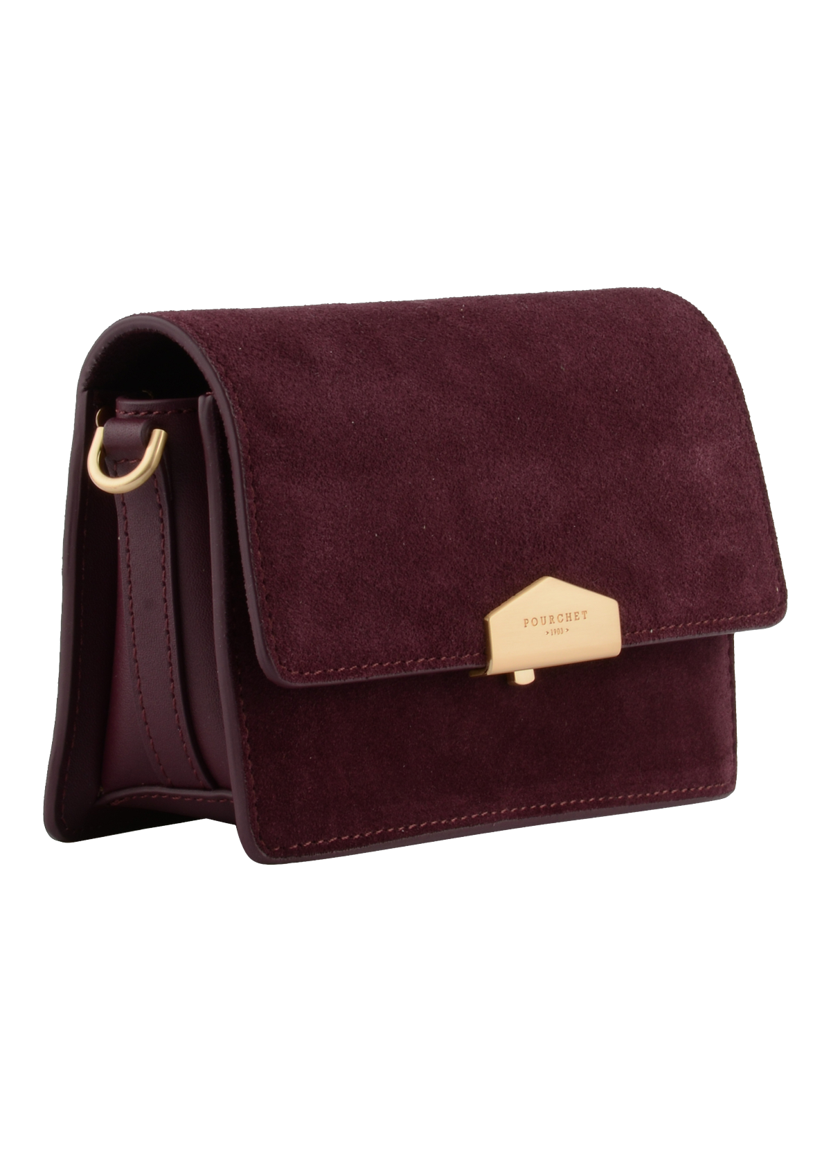 Anjou daim | porté épaule pm POURCHET Rouge