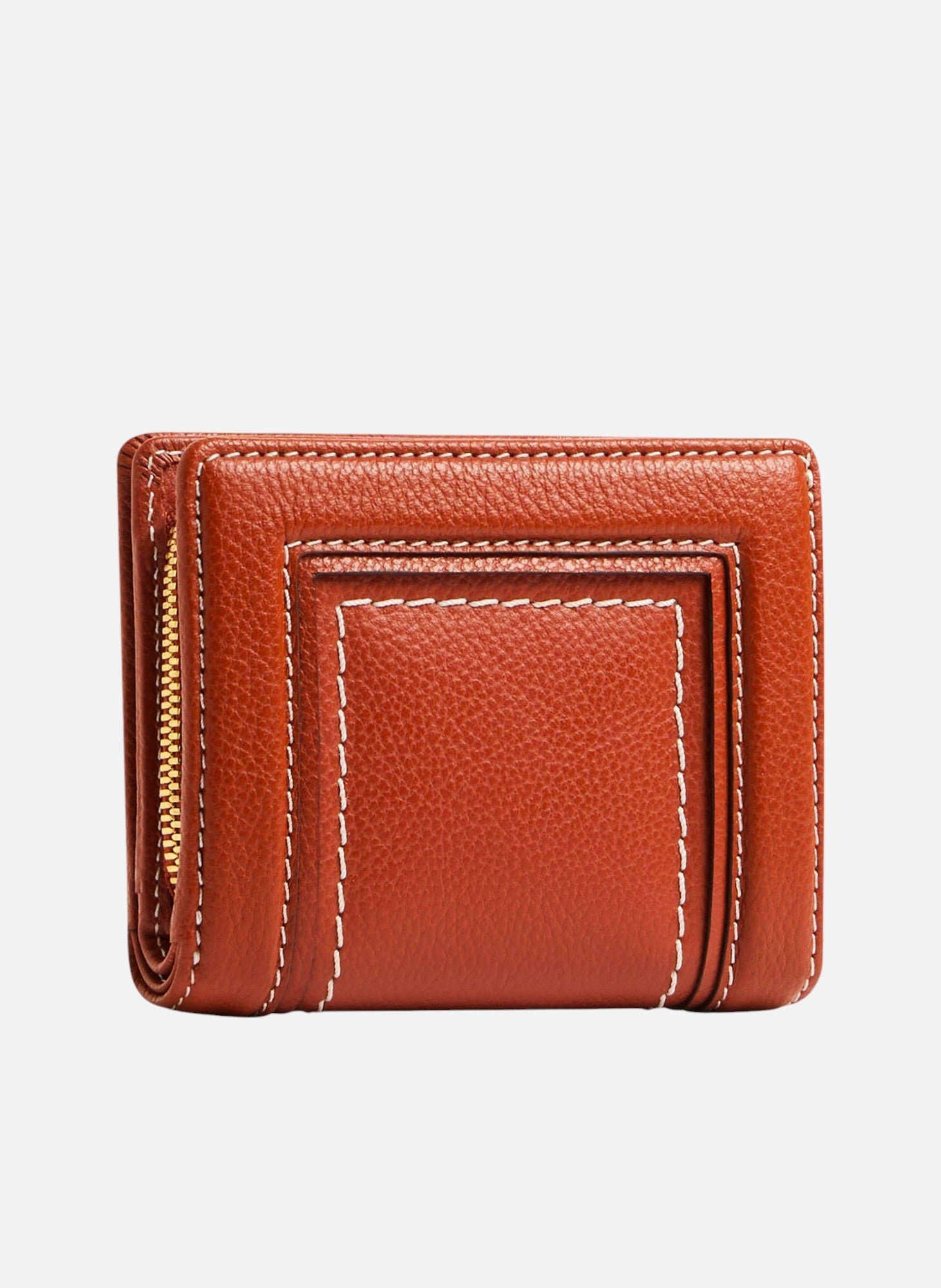 Petit portefeuille ella en cuir grainé LE TANNEUR Marron