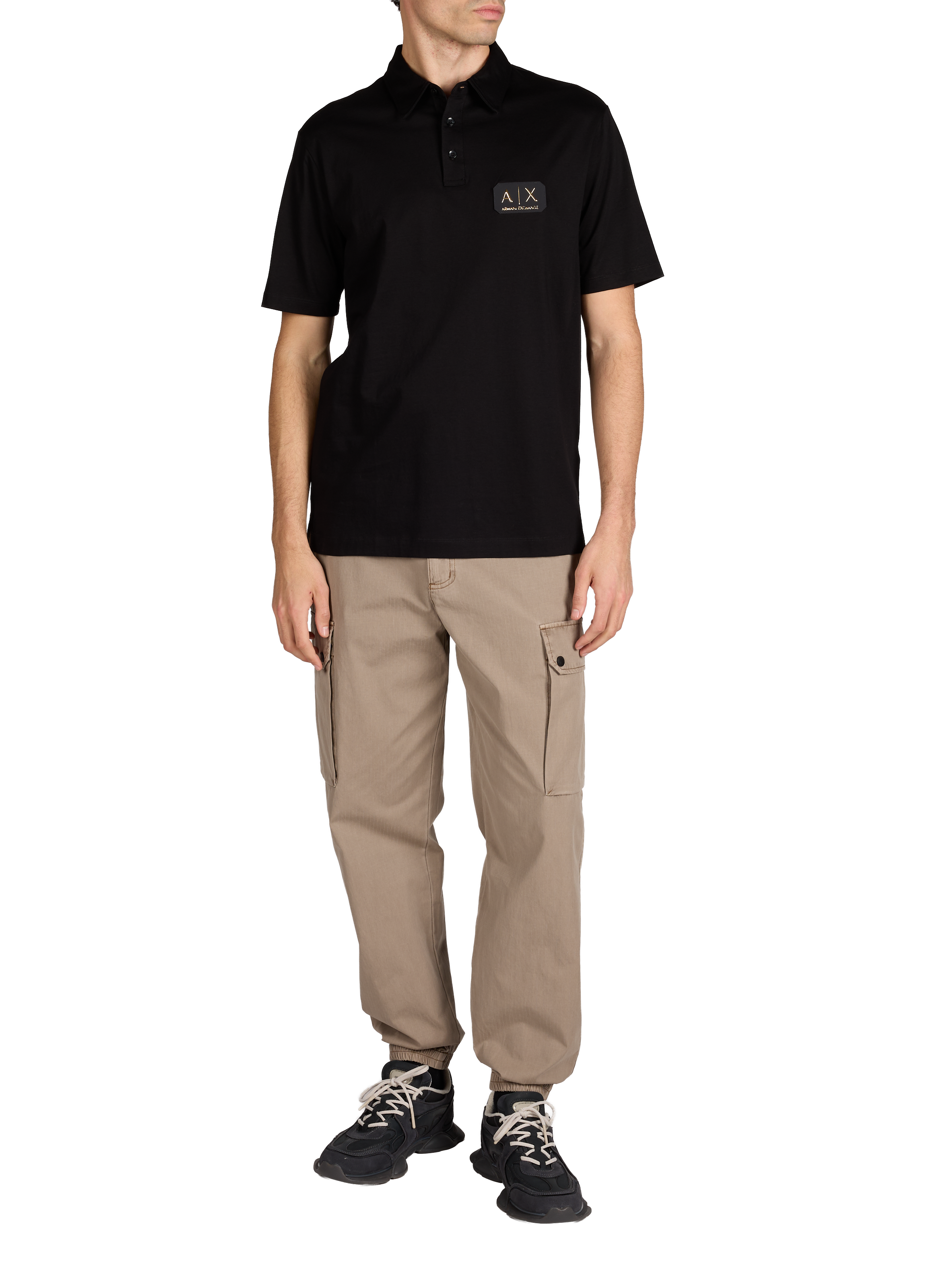 Polo en coton ARMANI EXCHANGE Noir