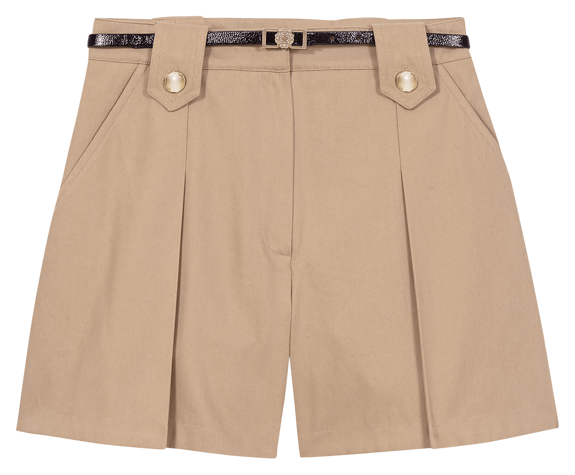 Short tailleur en coton MAJE Beige