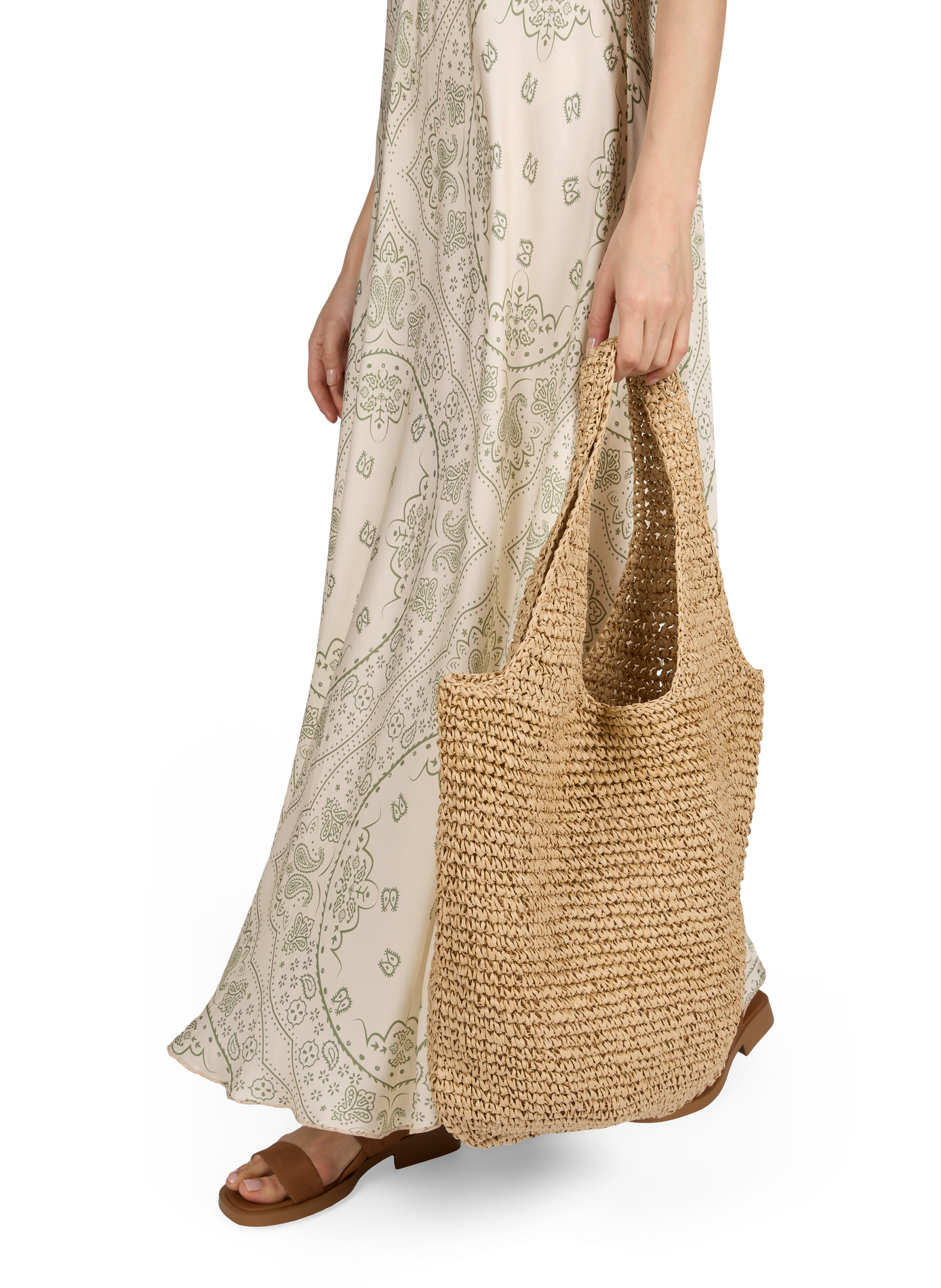 Raffia Tote Bag AU PRINTEMPS PARIS Beige
