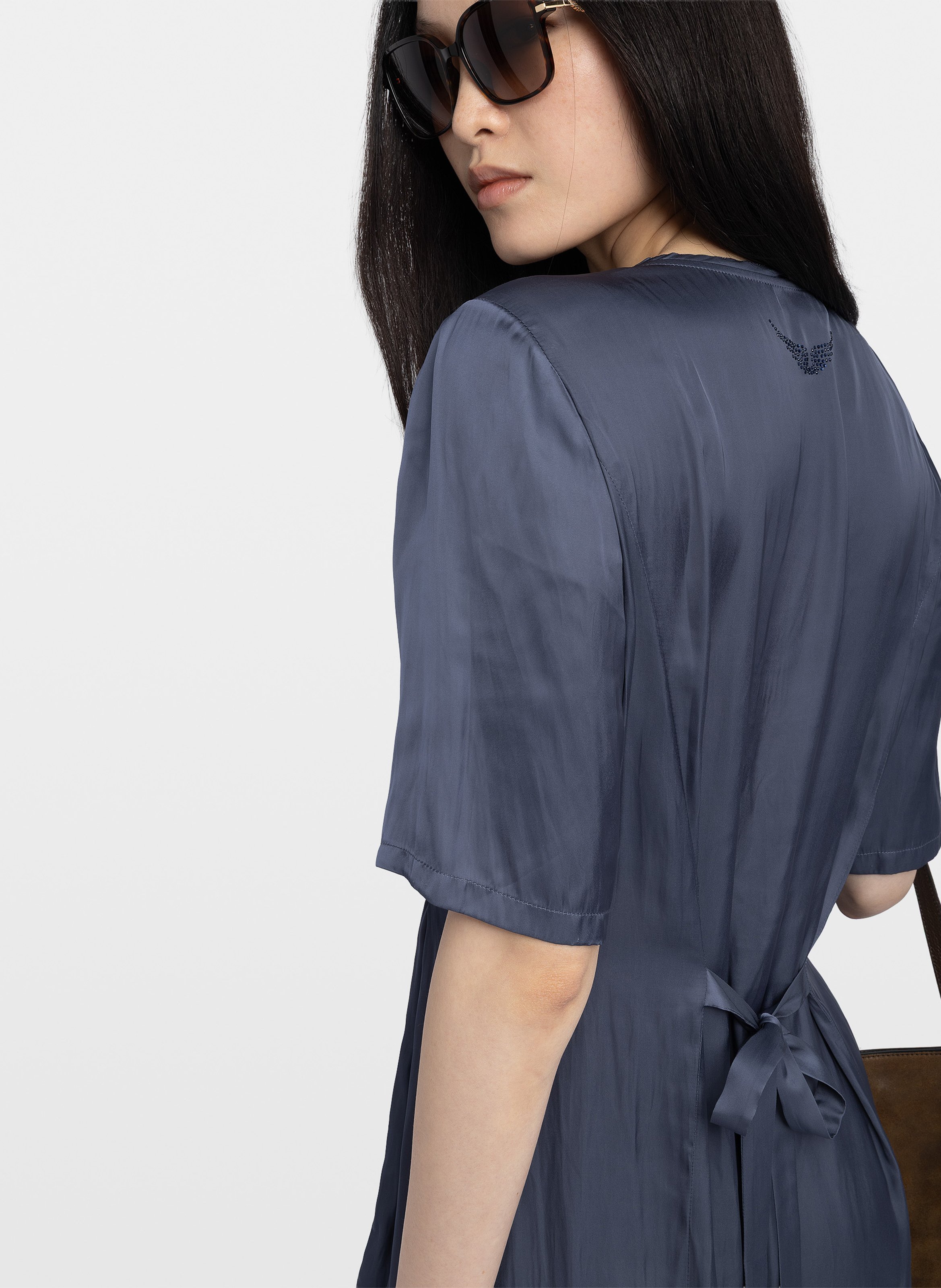 Robe longue fluide col v rodalan ZADIG&VOLTAIRE Bleu