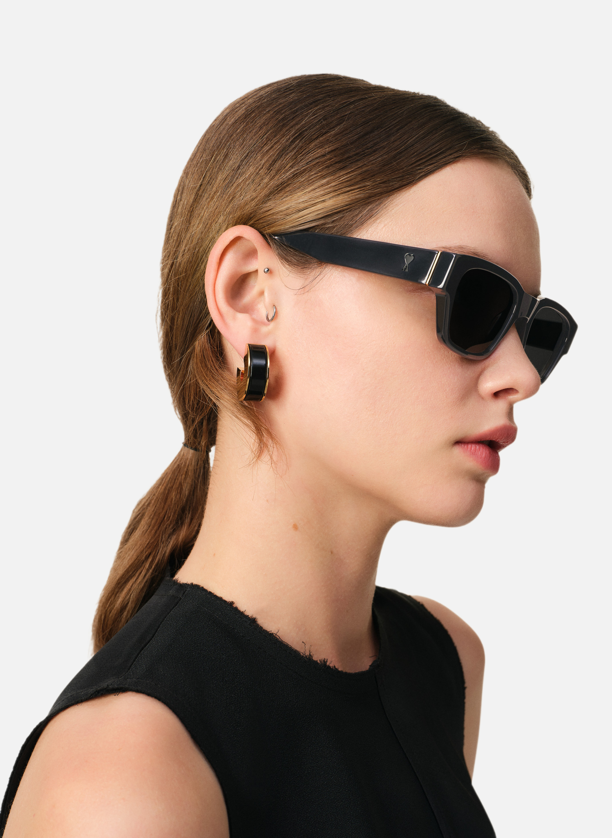 Lunettes de soleil 75009 unisexes AMI PARIS Noir
