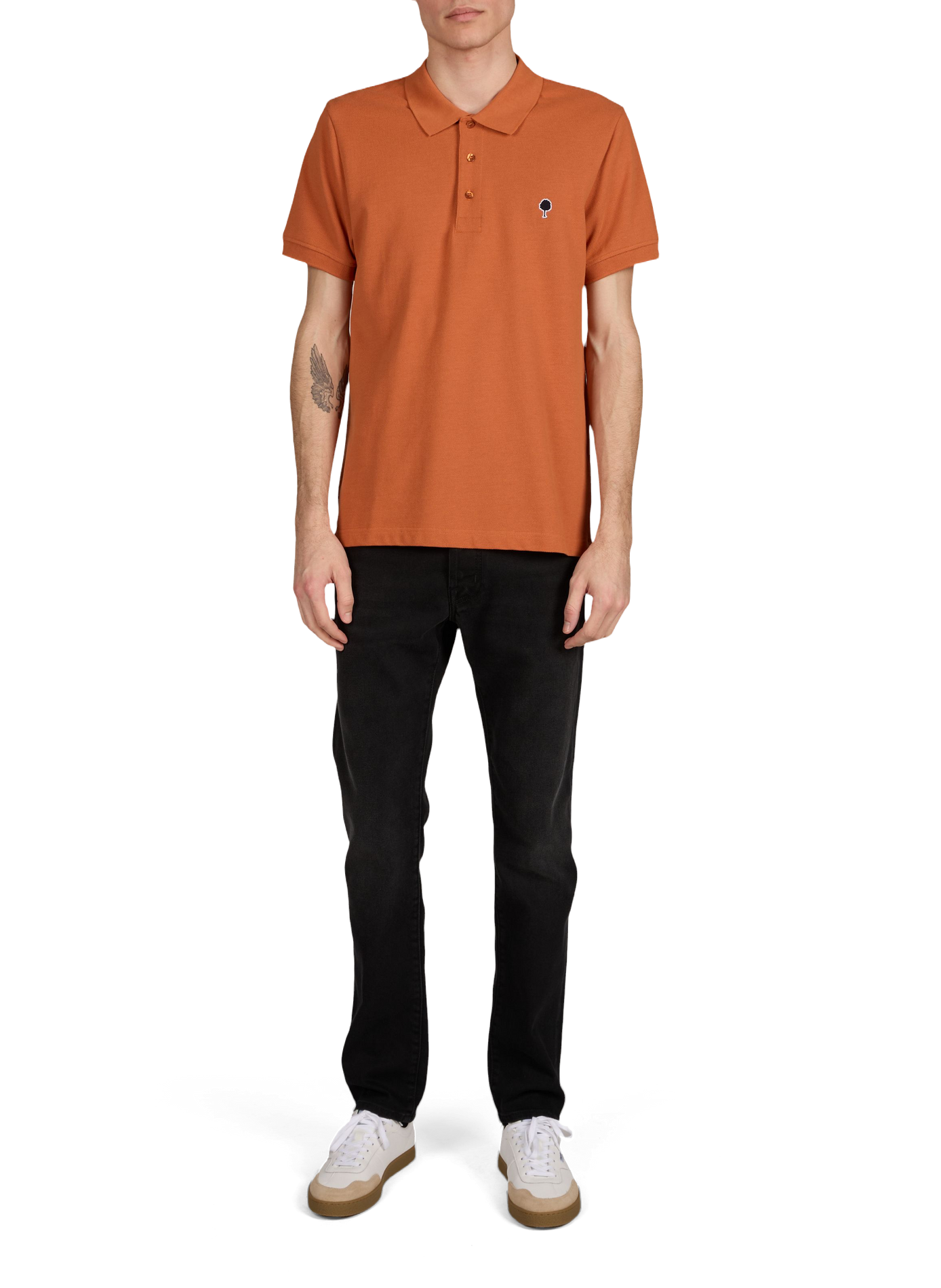 Short-sleeve cotton polo Lumigny FAGUO Orange