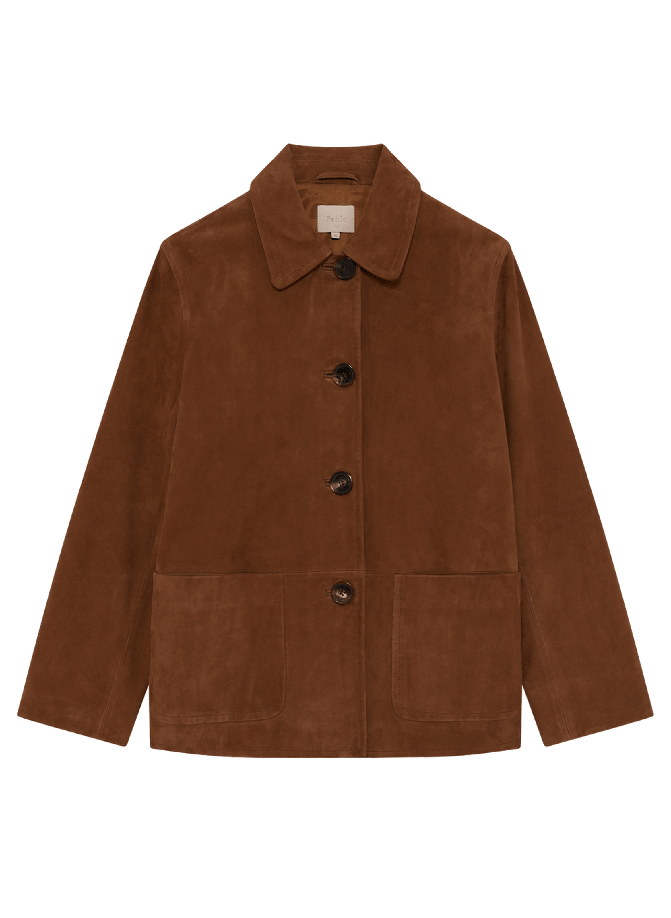 Veste large en cuir velours - josephine PABLO Beige