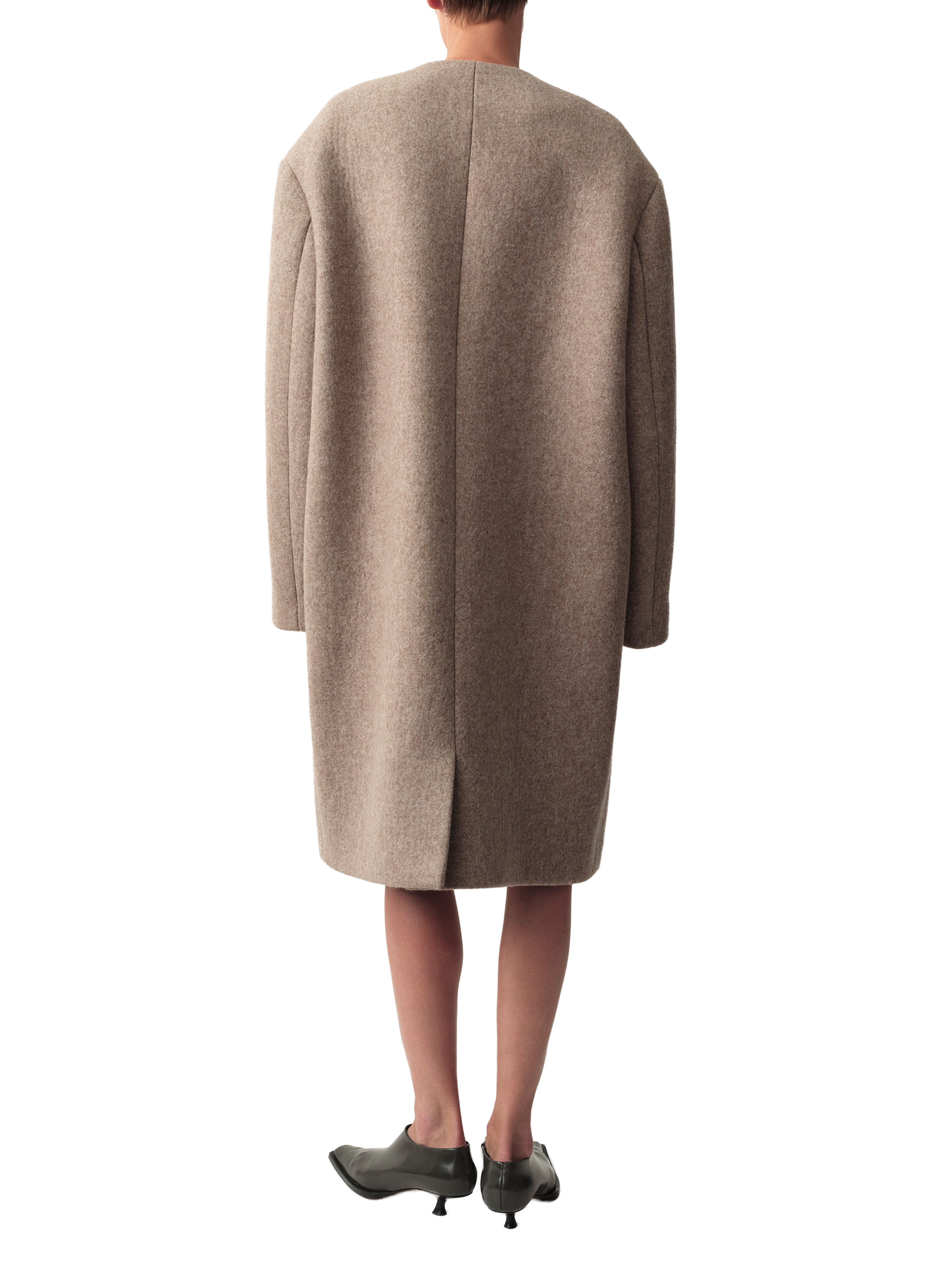 Manteau Cora en laine mélangé CALVIN KLEIN COLLECTION Beige