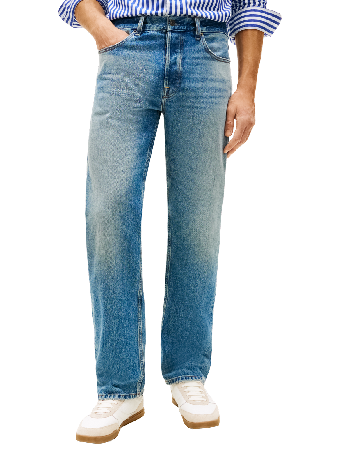 Jean droit Dover en coton TOMMY HILFIGER Bleu