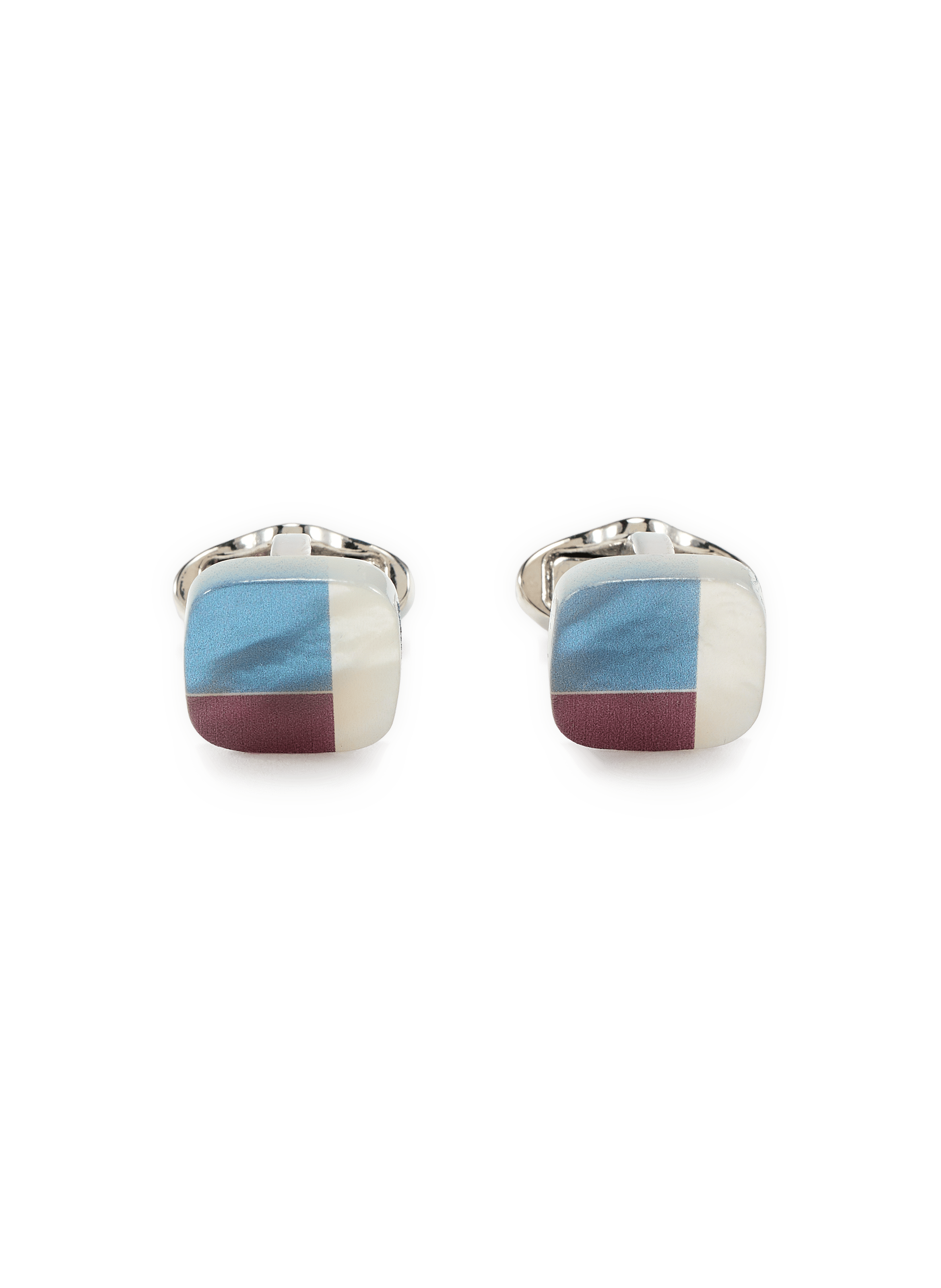 Boutons de manchette carrés en soie ETON Multicolore