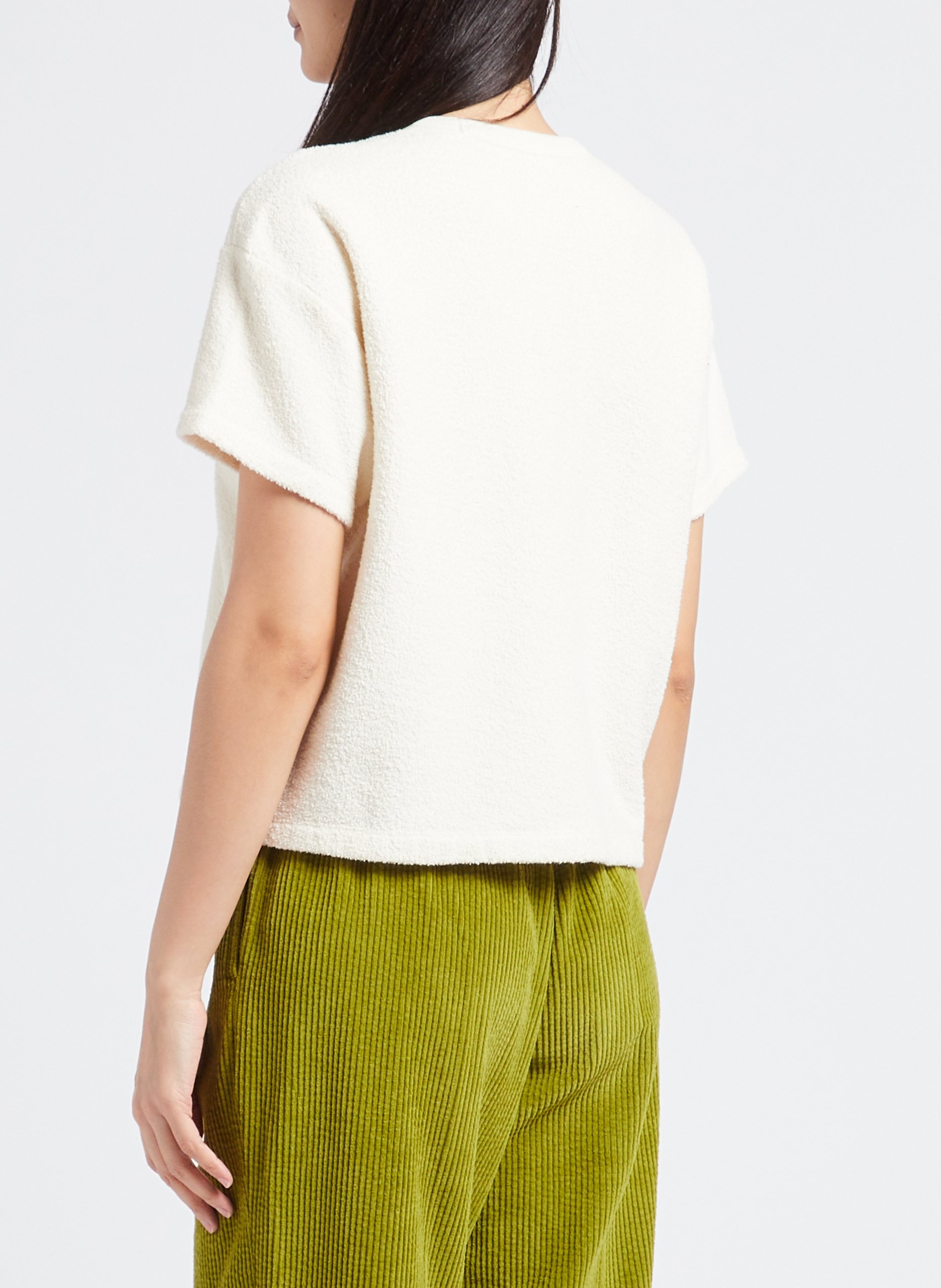 Tee-shirt ample col rond en coton bio bobypark AMERICAN VINTAGE Beige