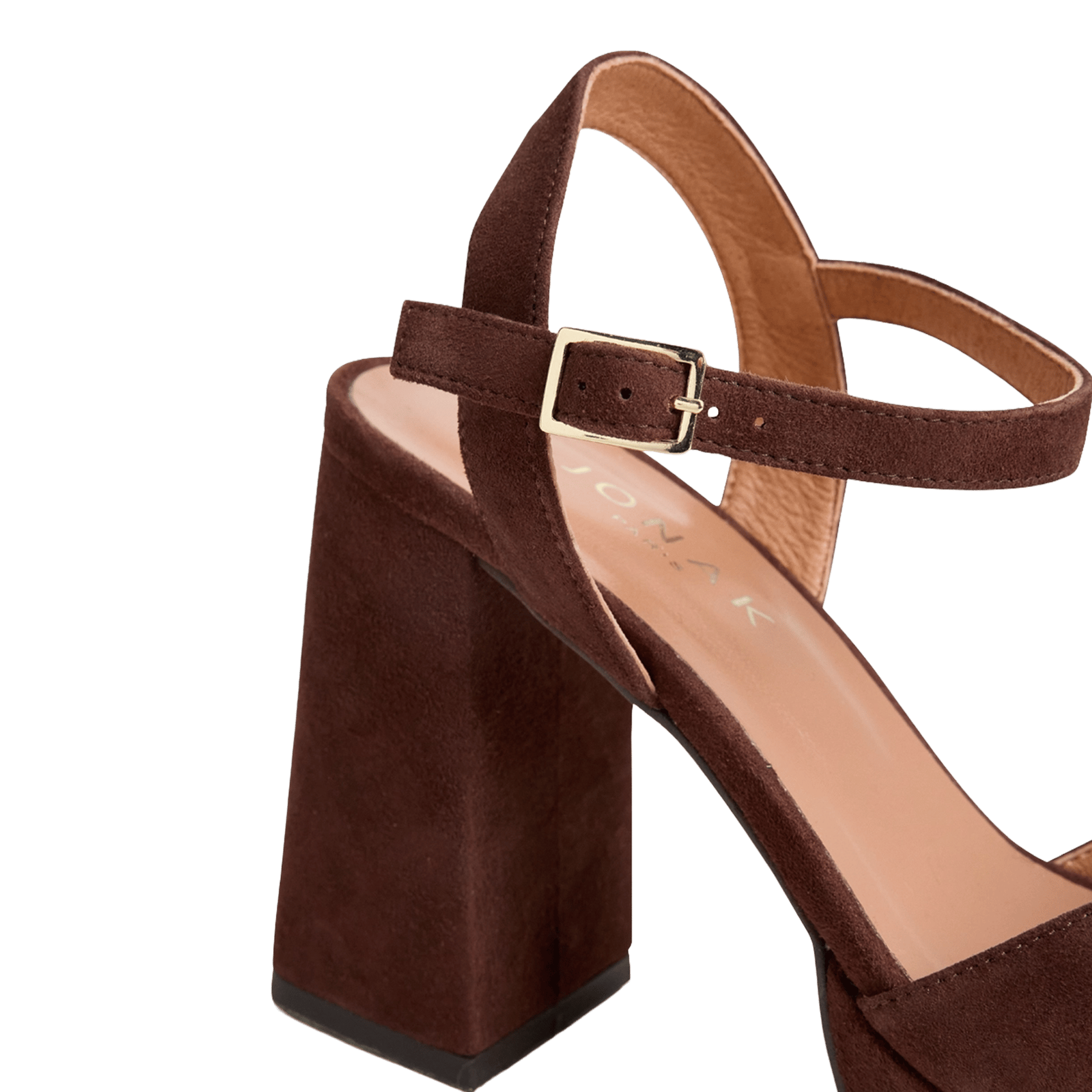 Sandales à talon en cuir velours vlada JONAK Marron