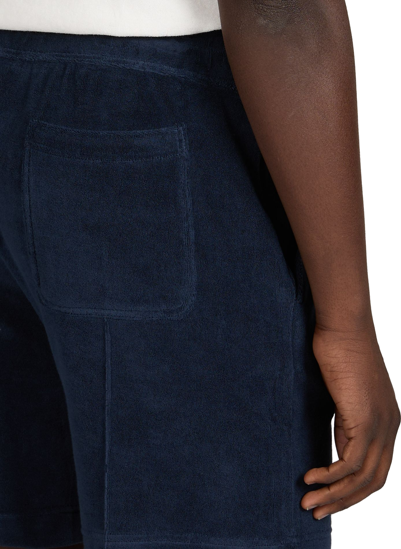 Short éponge en coton mélangé AURELIEN Bleu