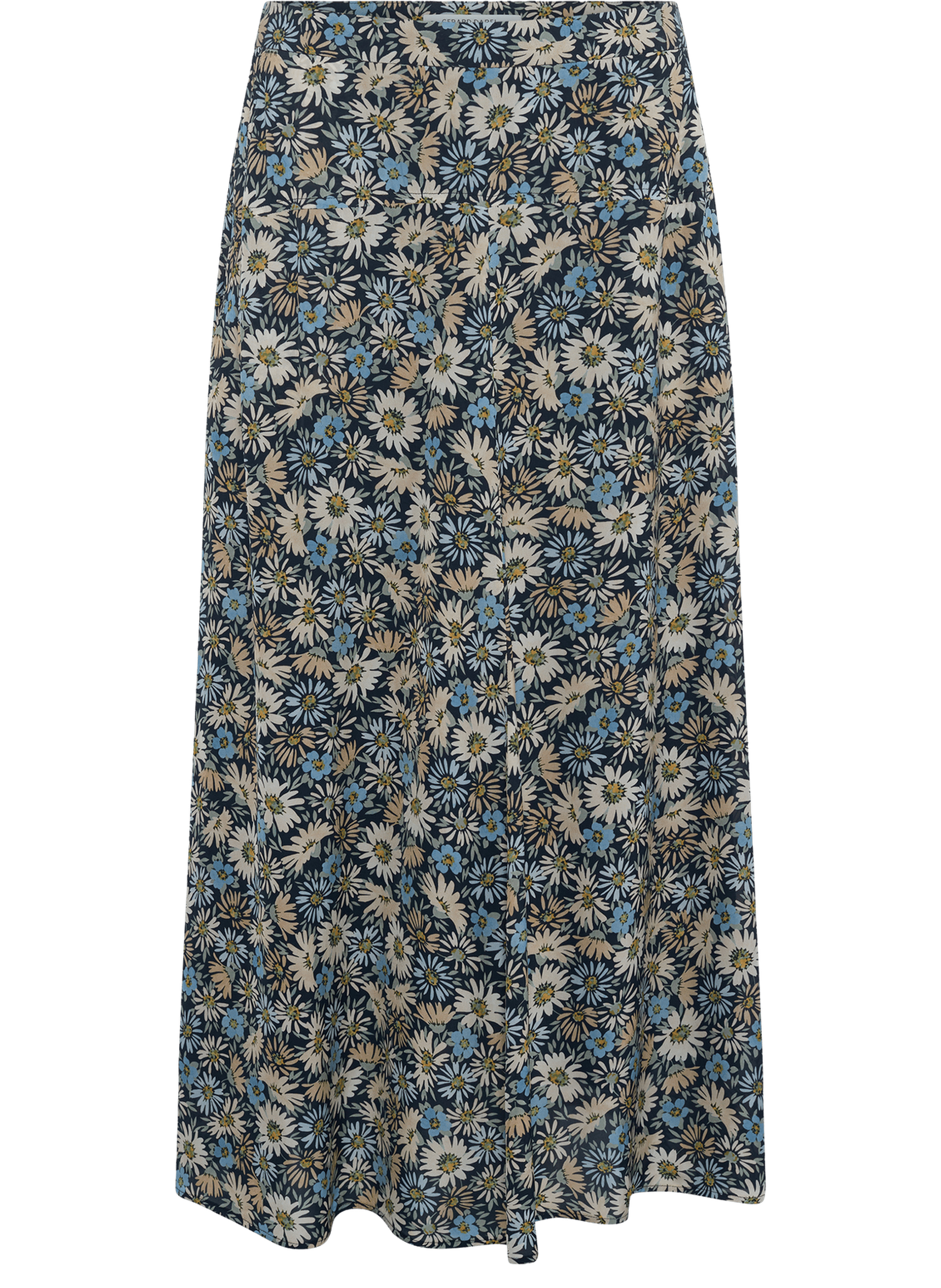 Jupe midi à fleurs - jelina Bleu