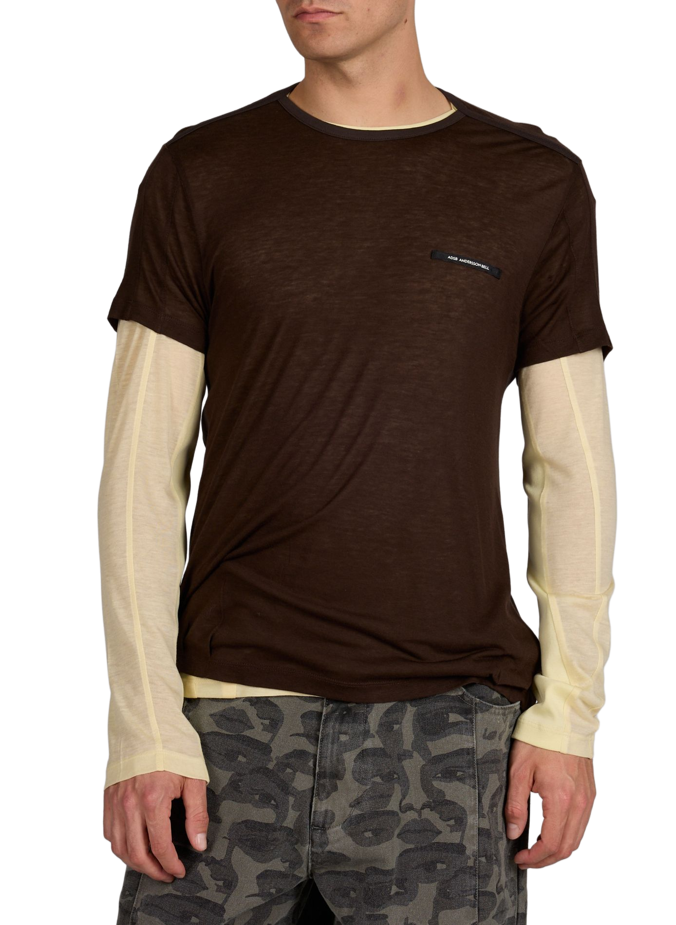 Straight wool blend t-shirt ANDERSSON BELL Multicolour