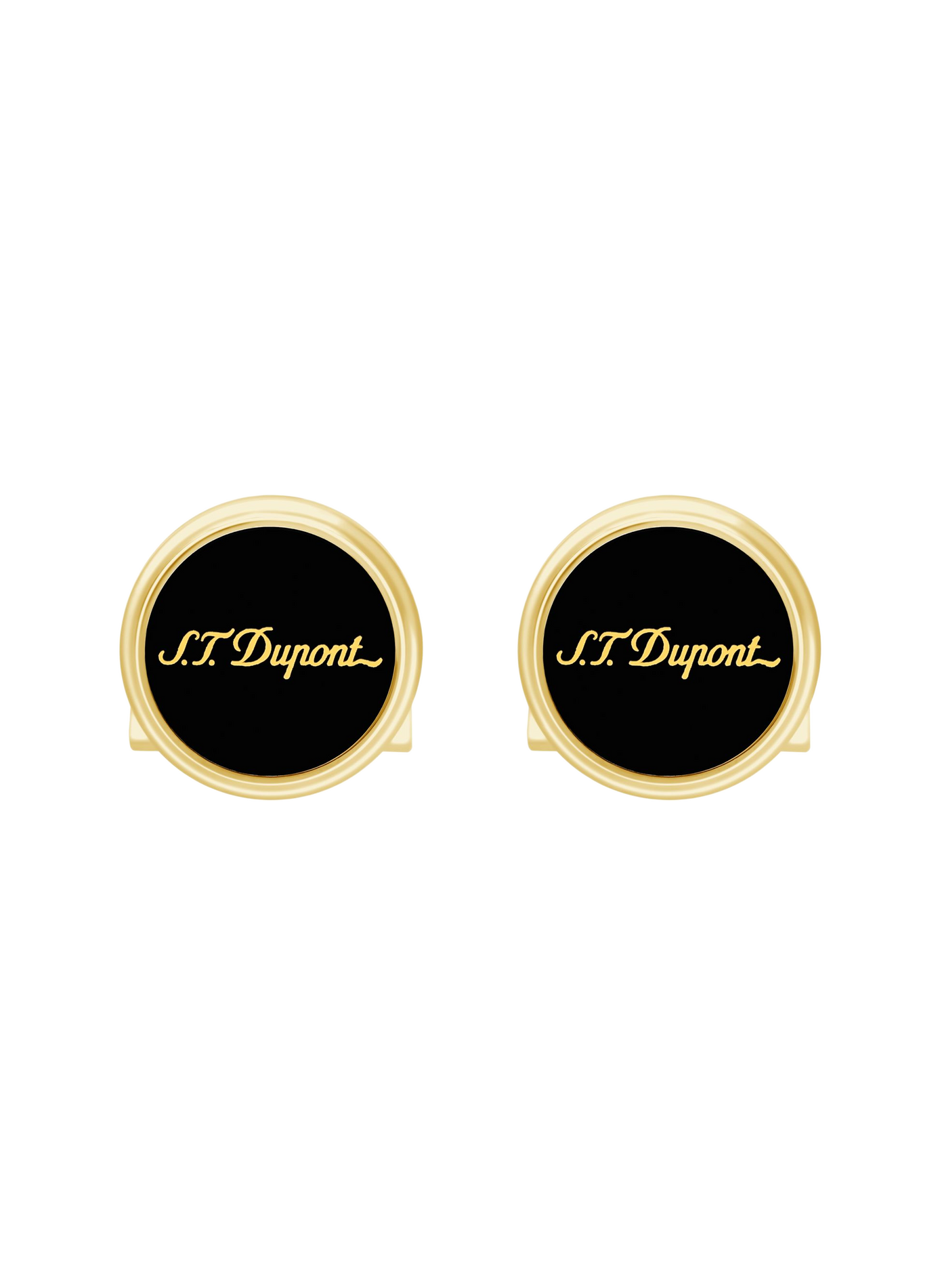 Logo enamel cufflinks S.T. DUPONT Black