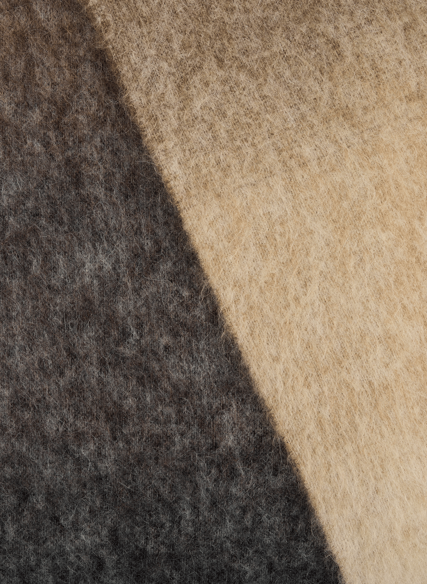 Schal im Tie-and-Dye-Stil mit Fransen aus einer Mischung von Wolle | Braun SAISON 1865 Herren