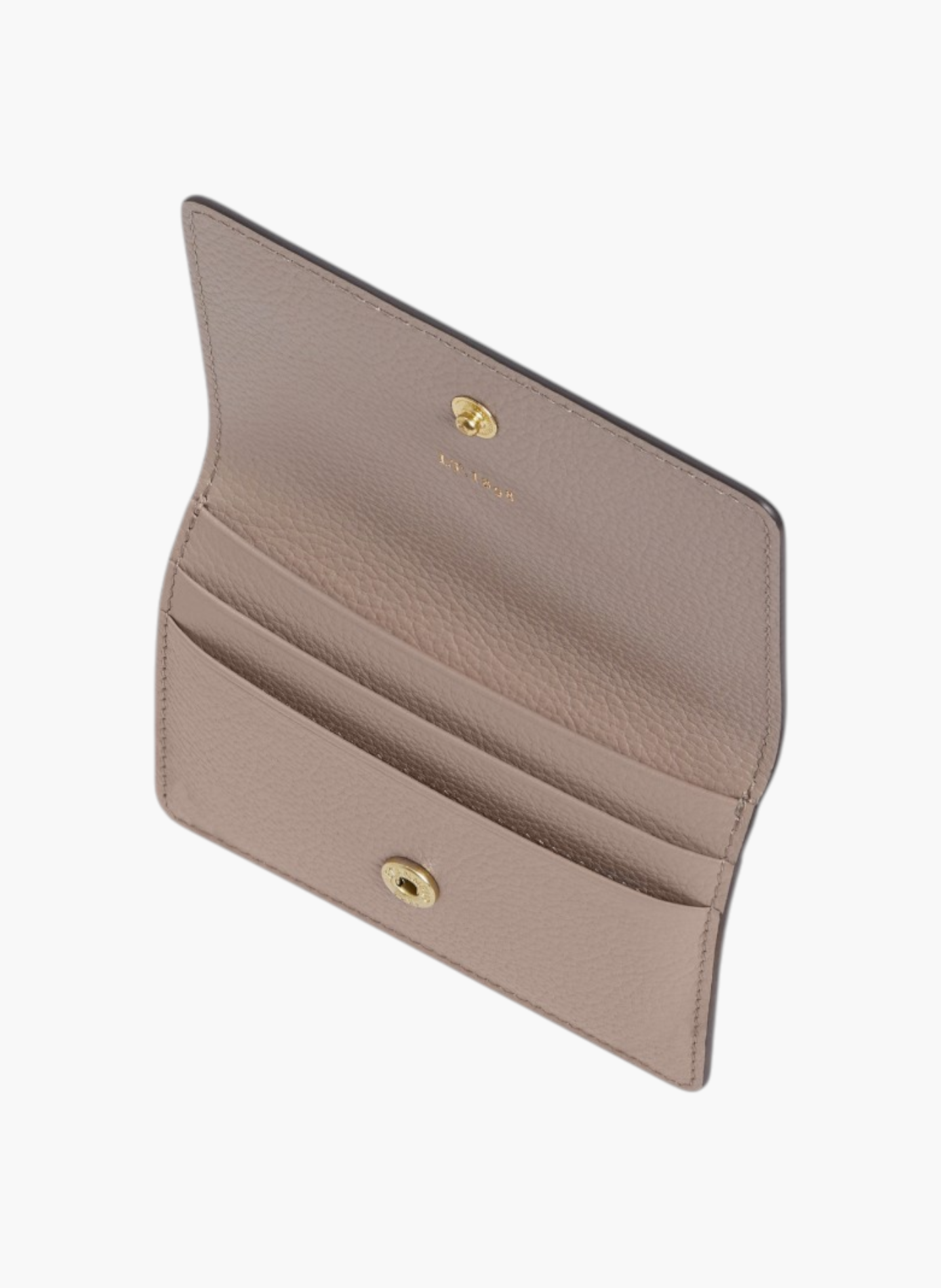 Petit porte cartes à rabat louison en cuir grainé LE TANNEUR Gris