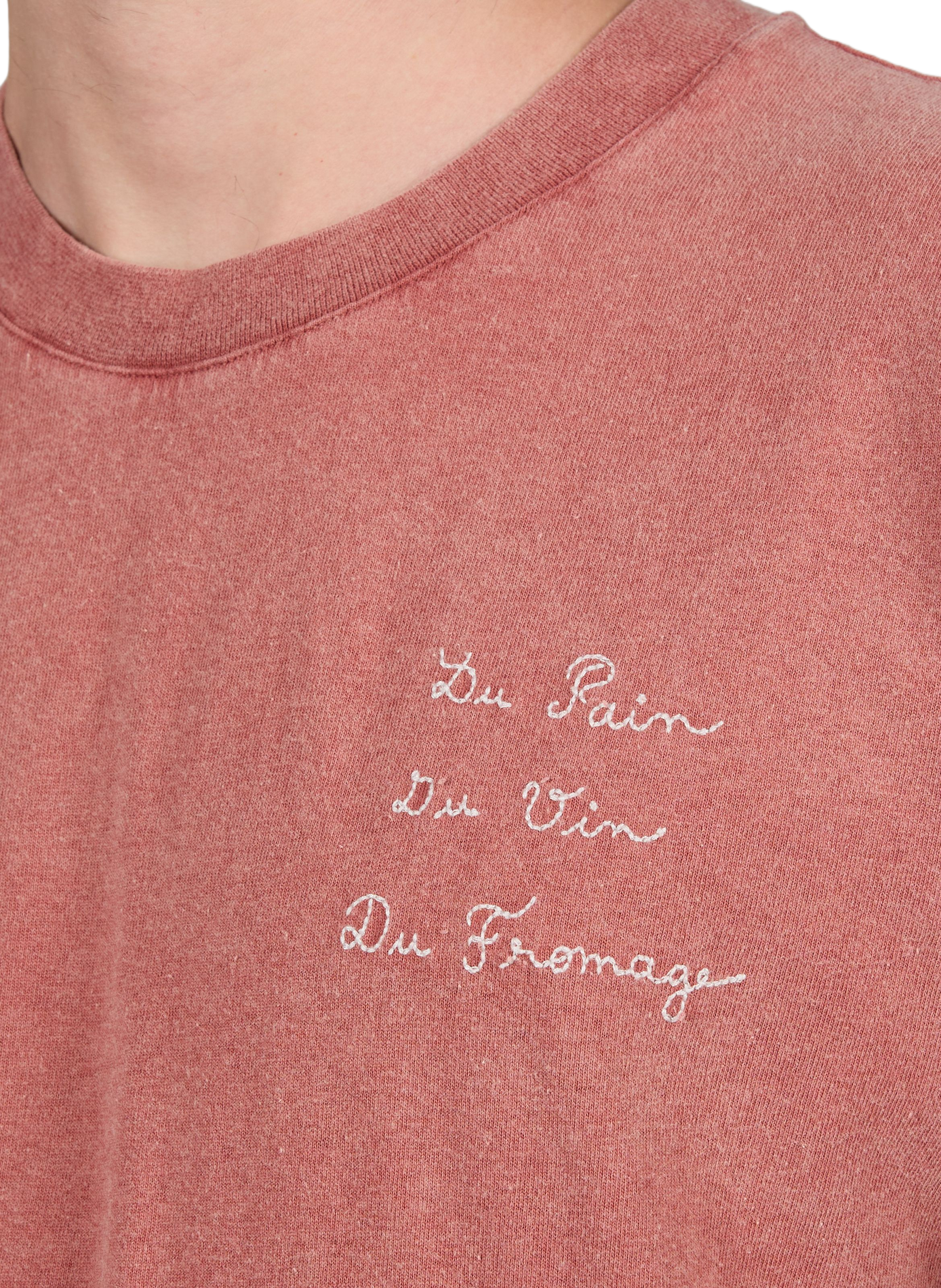 T-shirt Patureau à broderie en coton MAISON LABICHE Rouge