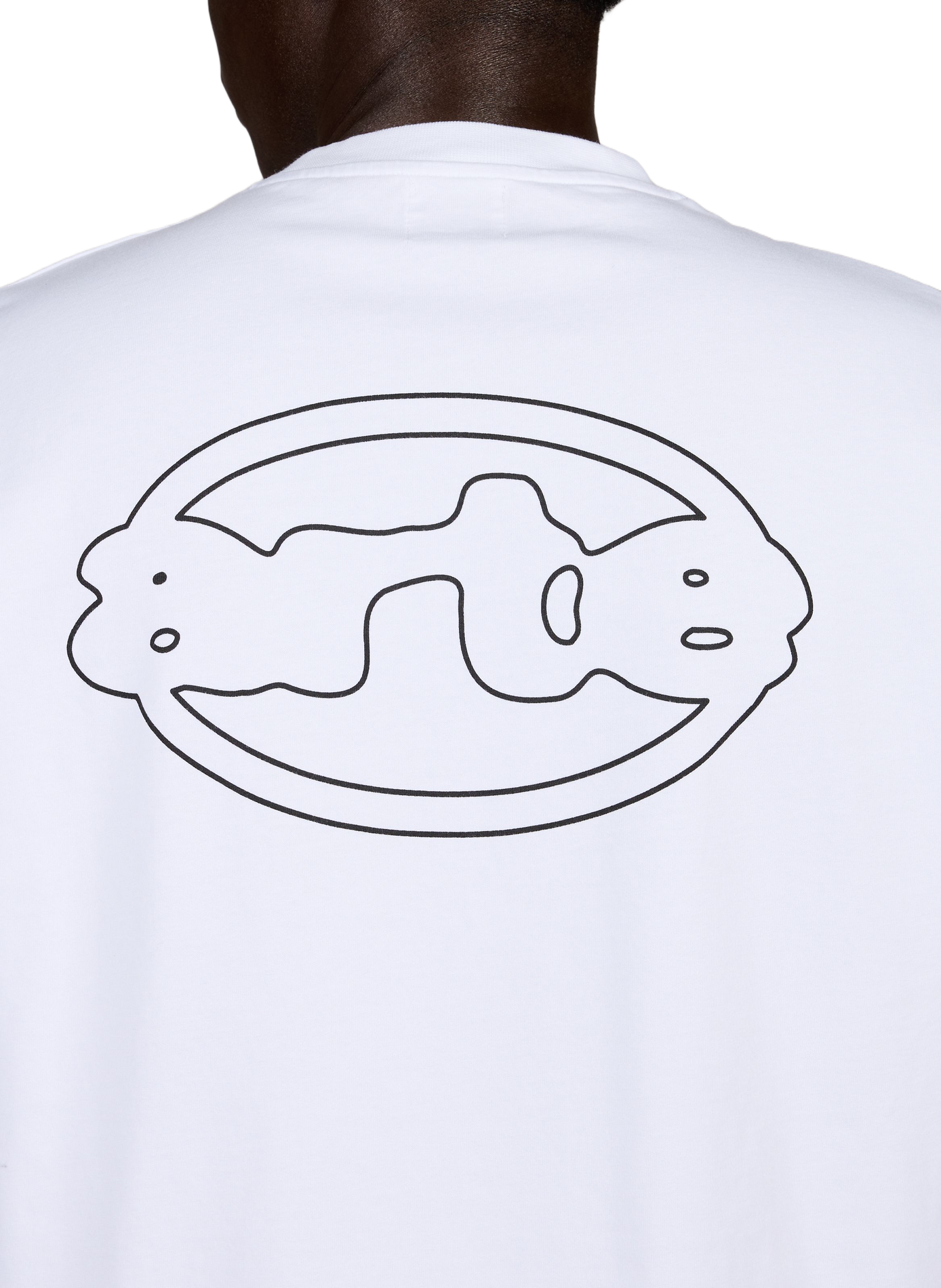 Bedrucktes T-Shirt mit Rundhalsausschnitt aus Baumwolle ARTE ANTWERP Weiss