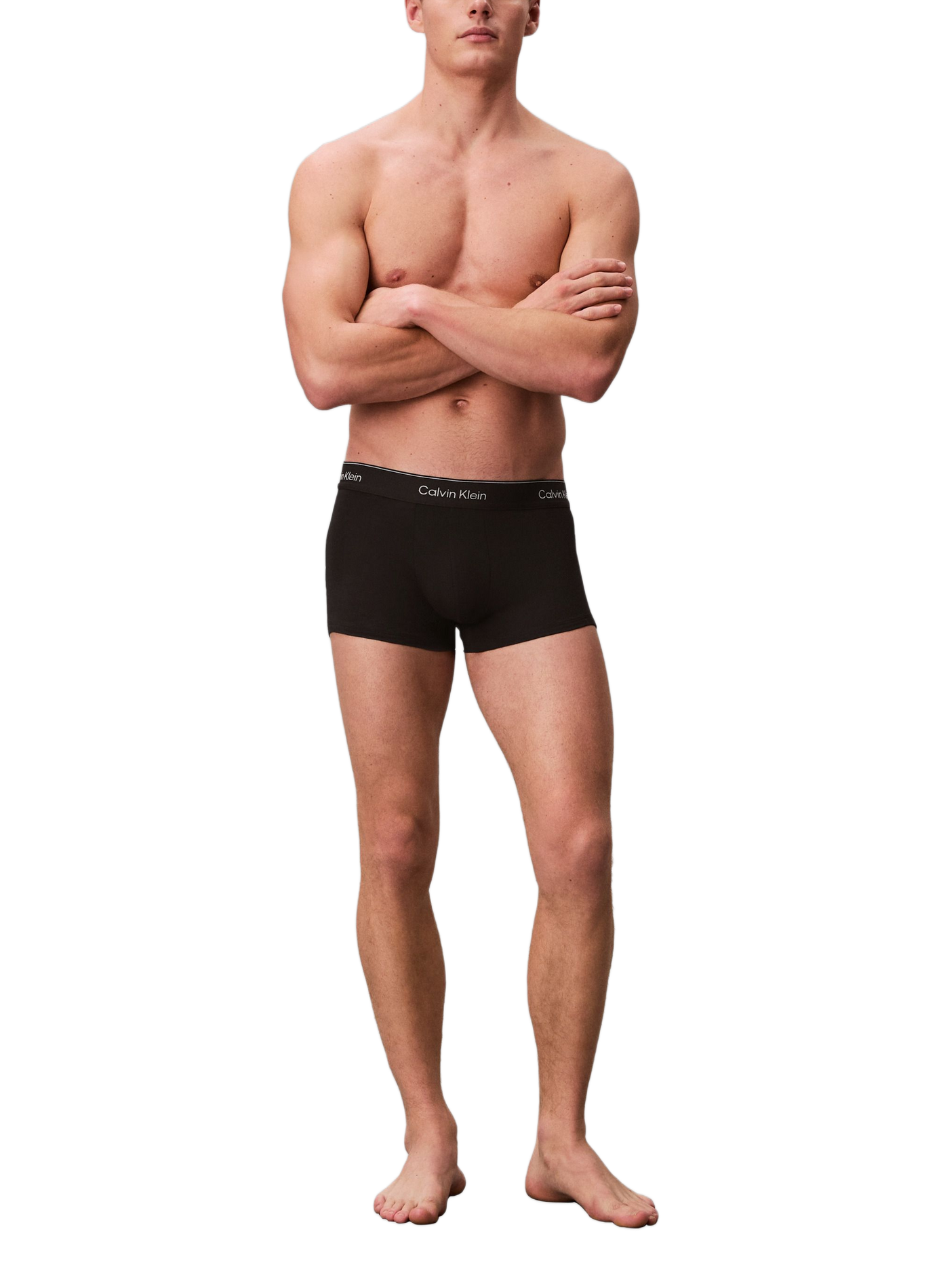 Set aus 3 tief sitzenden Boxershorts aus Baumwollmischung CALVIN KLEIN Schwarz