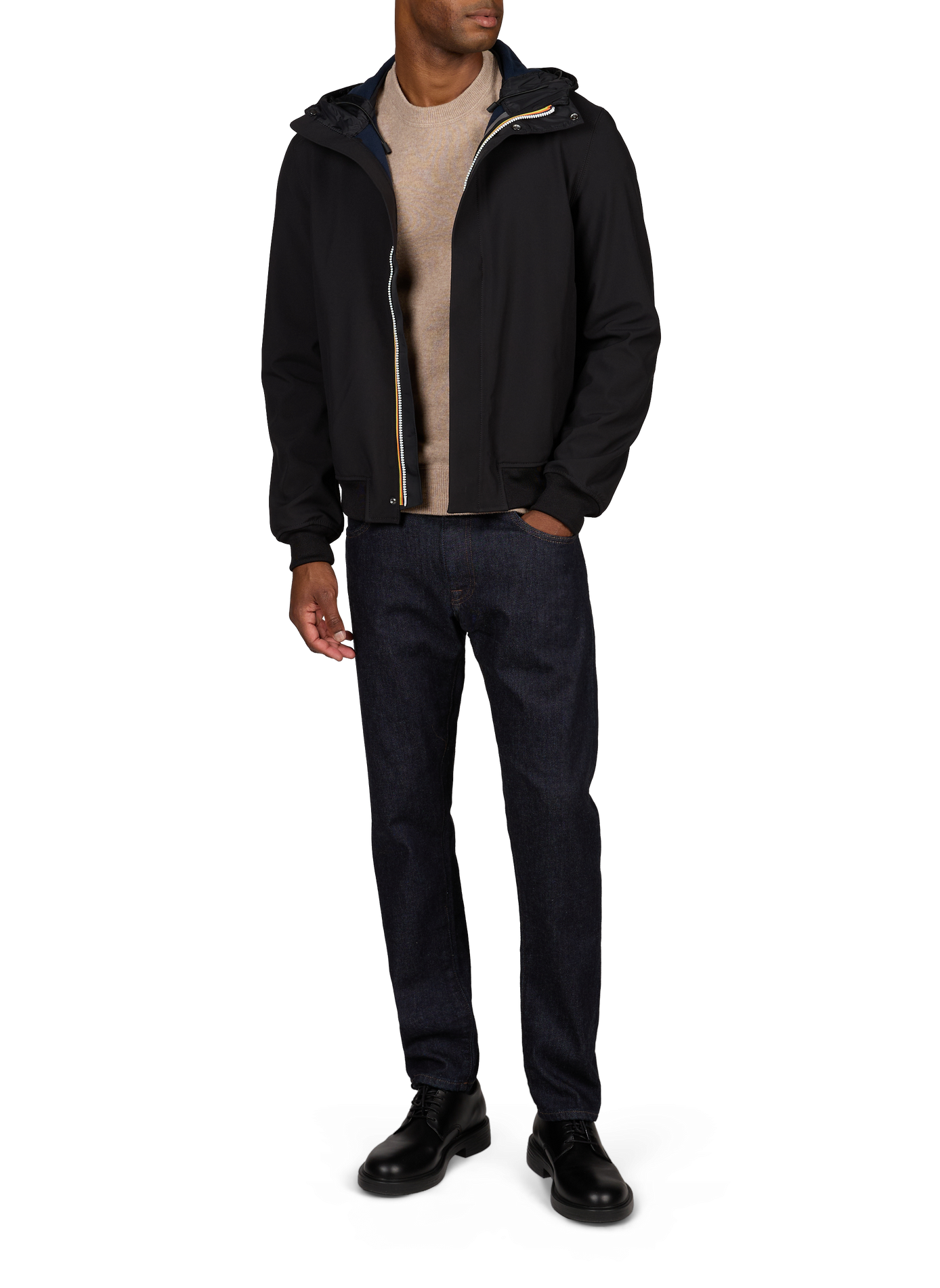 Parka with high collar K-WAY Black