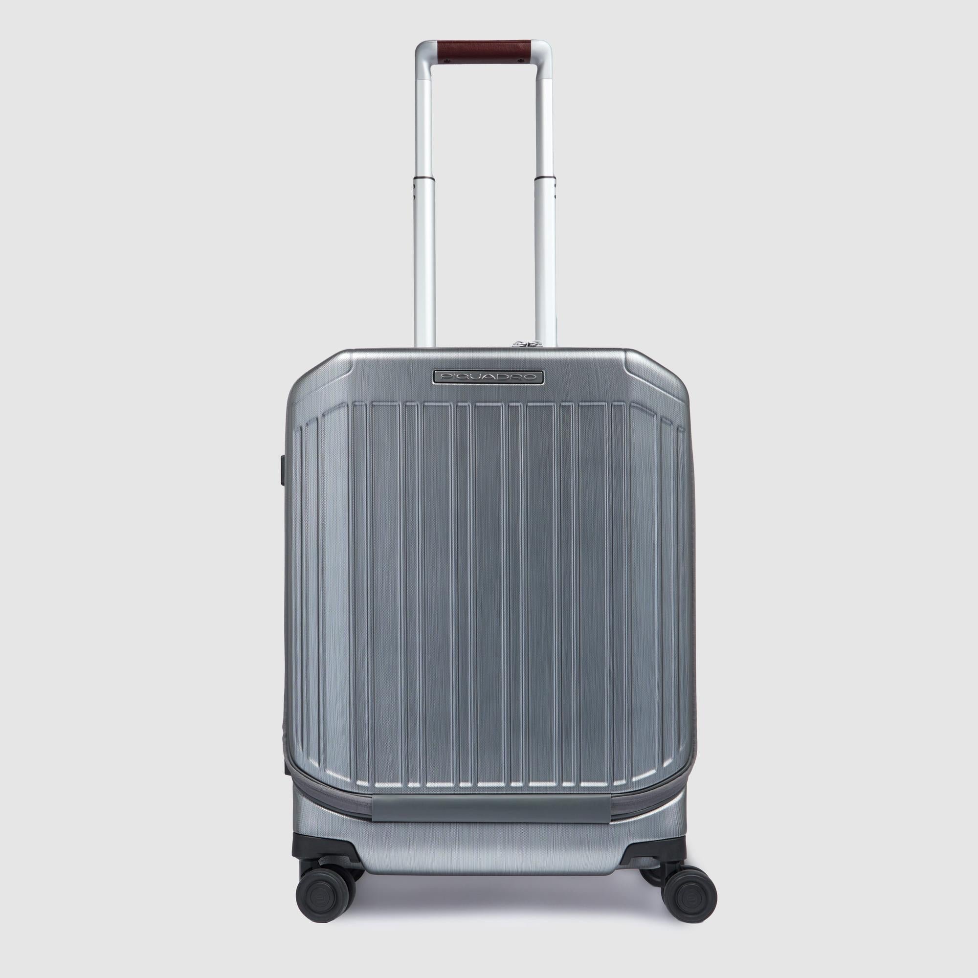 Handbagagekoffer met 4 wielen voor 17,3" laptop PIQUADRO Zwart