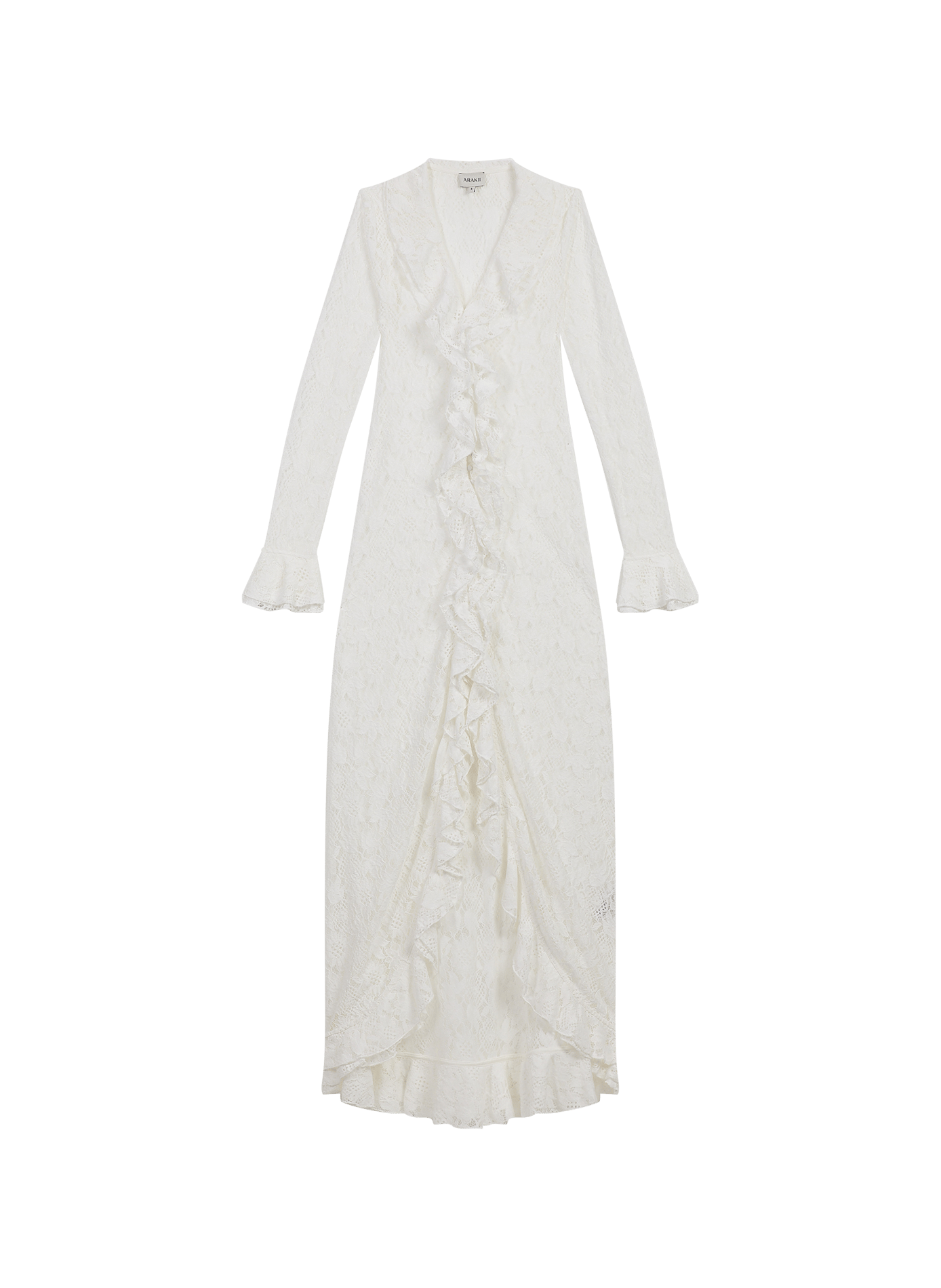 Robe longue transparente en dentelle ARAKII Blanc