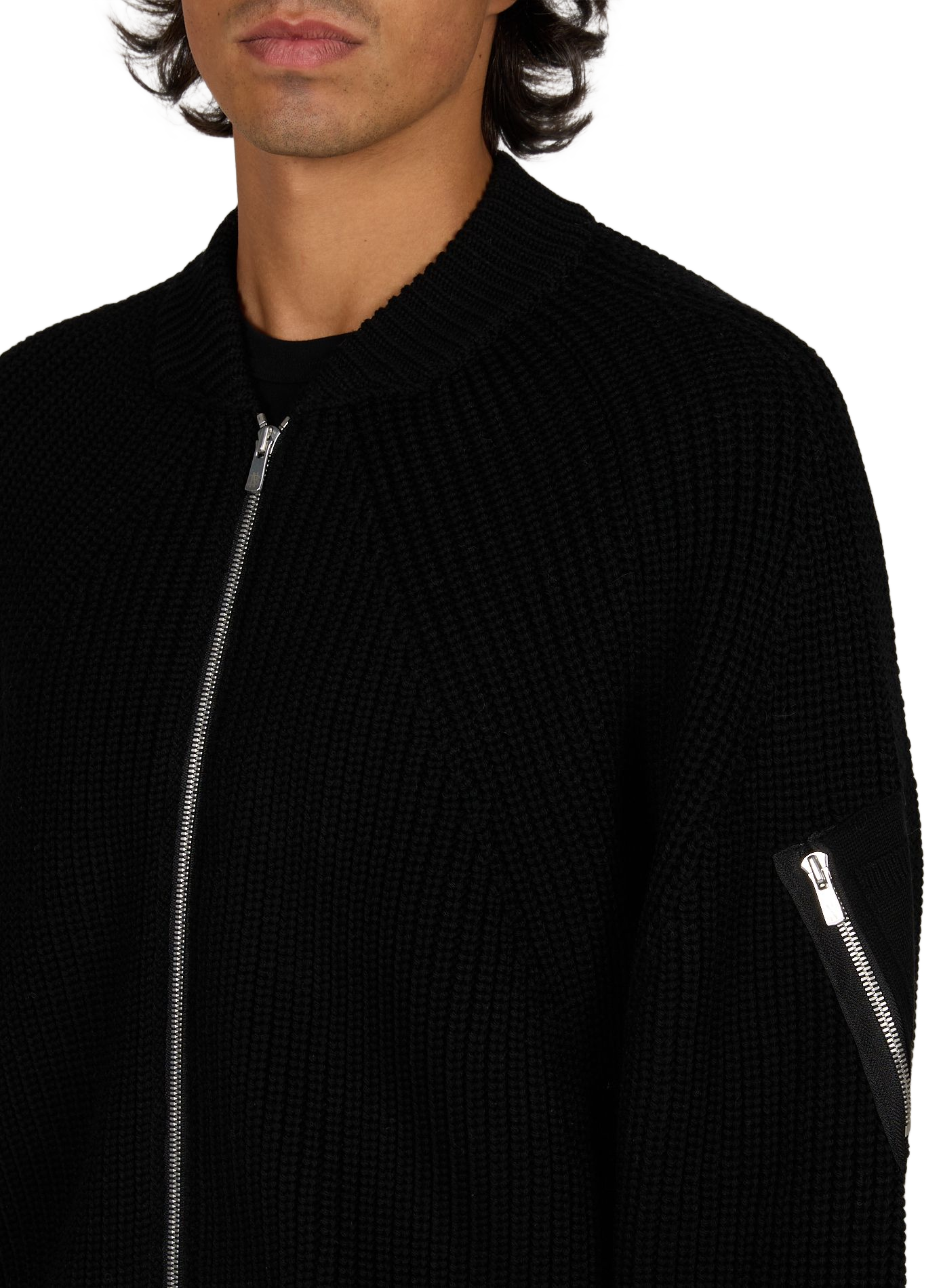 Pull droit en grosses mailles de laine COMME DES GARCONS HOMME Noir