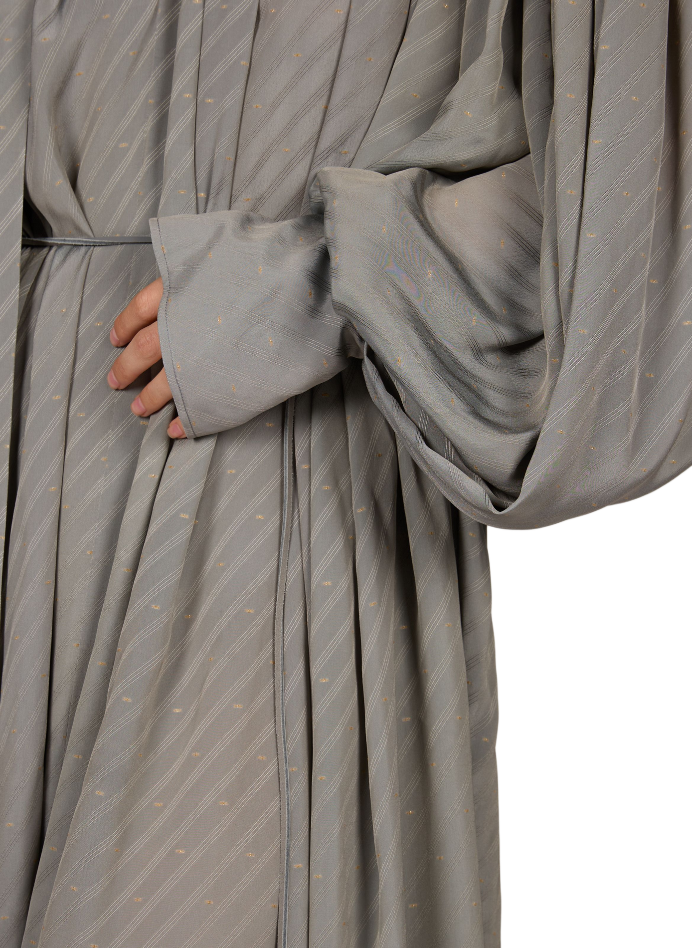 Robe ample Natalie col V à nouer  CALVIN KLEIN COLLECTION Gris