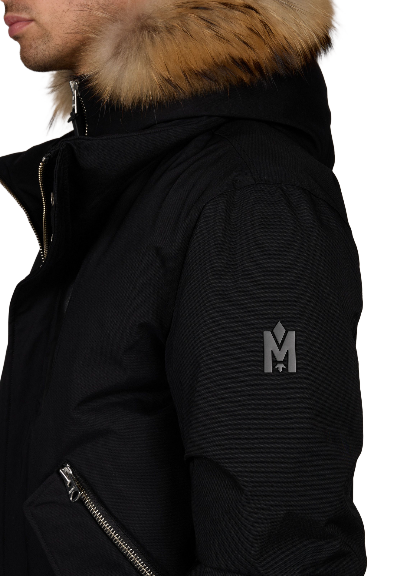 Kapuzenmantel aus Pelz MACKAGE Schwarz
