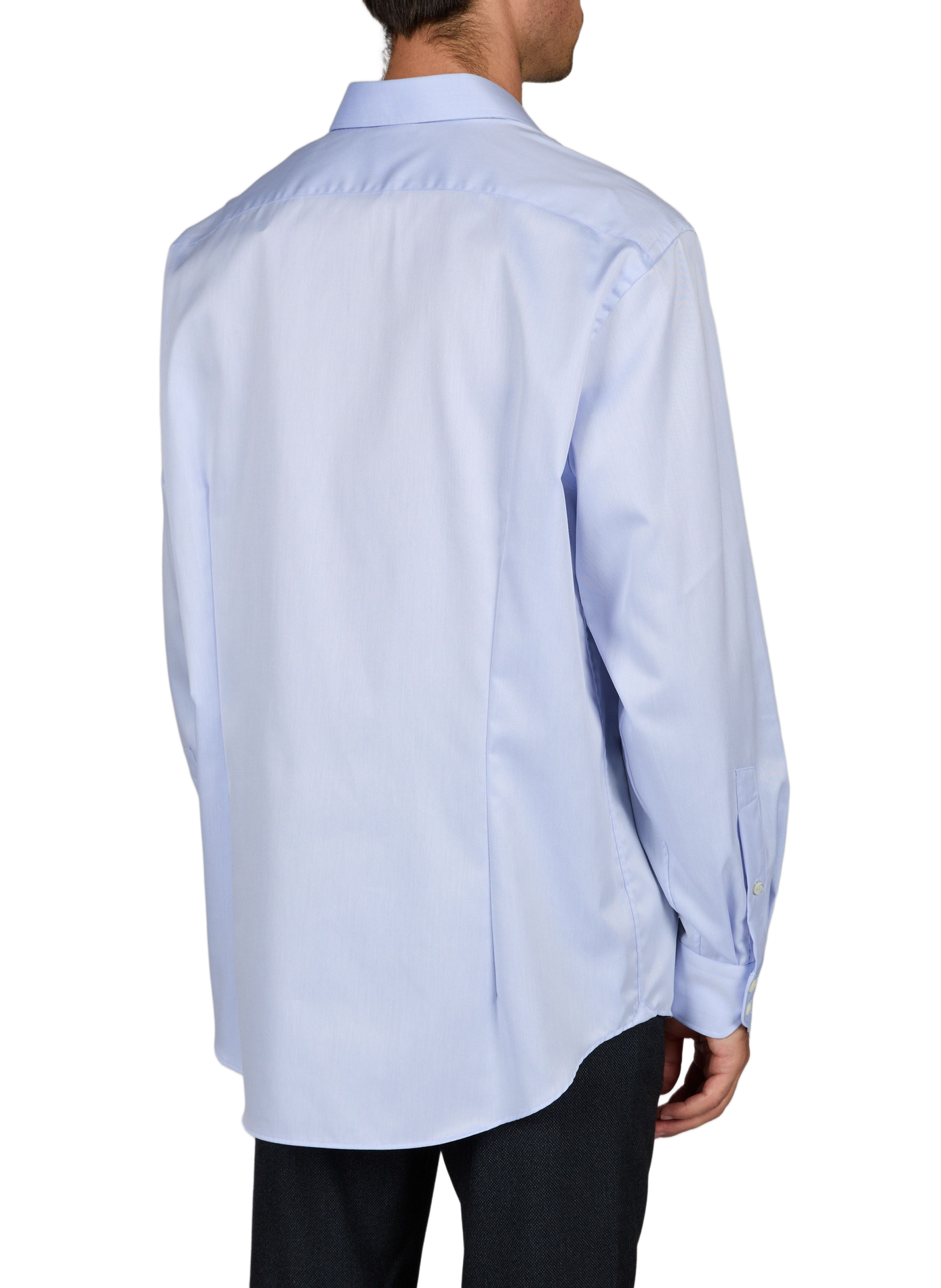 Schmale Baumwollhemd VAN LAACK Blau