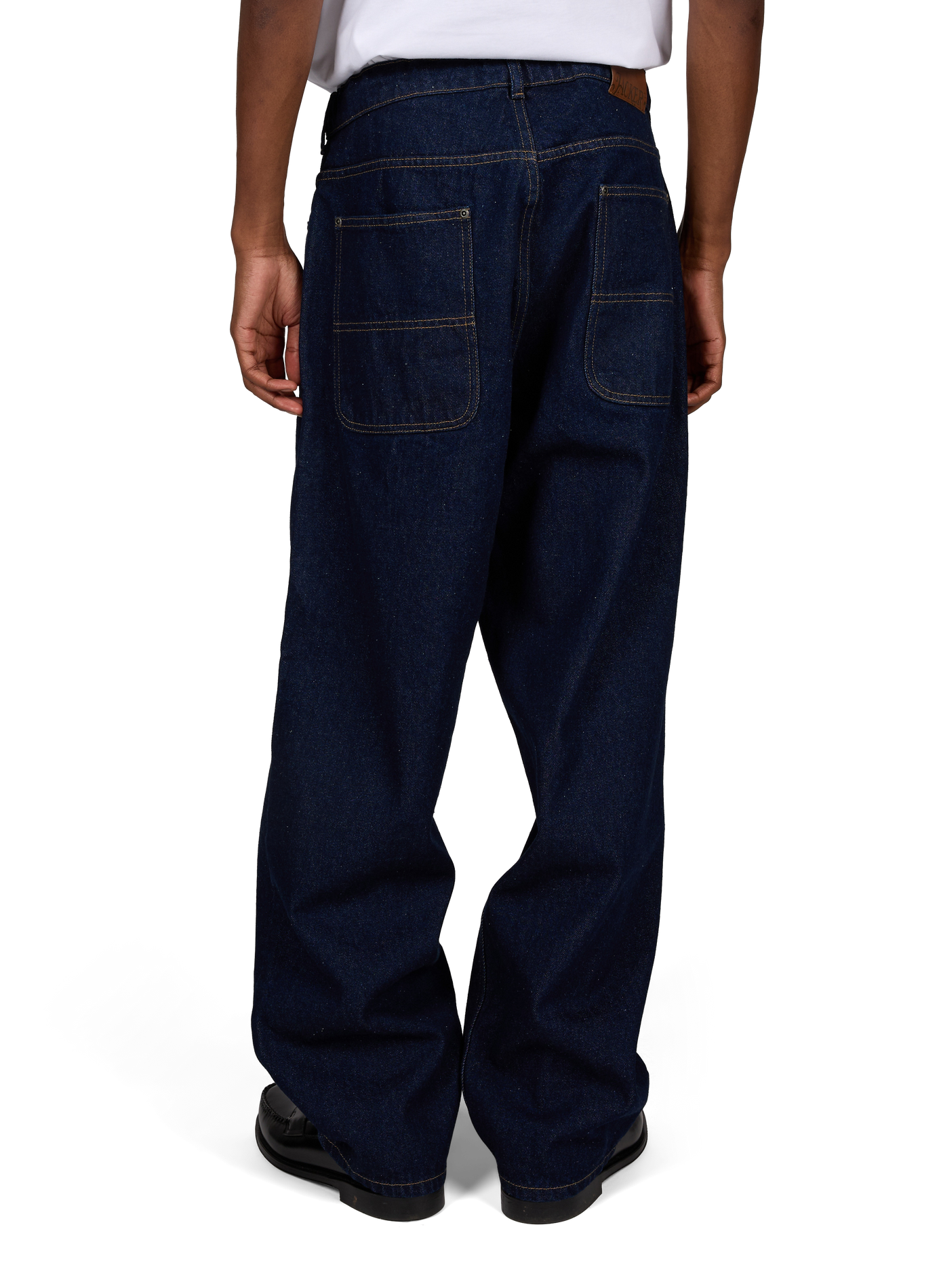 Jean brut large à lacets  JACKER. Bleu