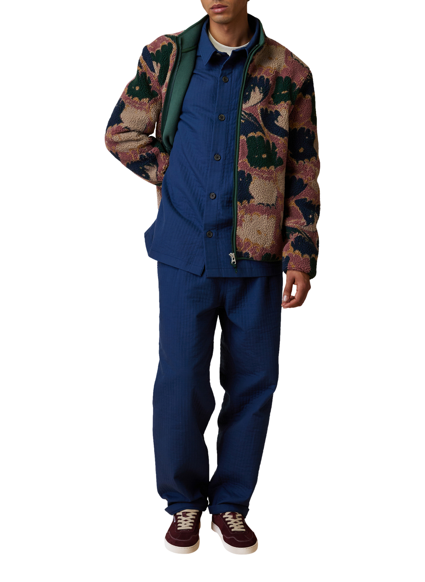 Gerade geschnittene Sherpa-Jacke Senonche FAGUO Rosa