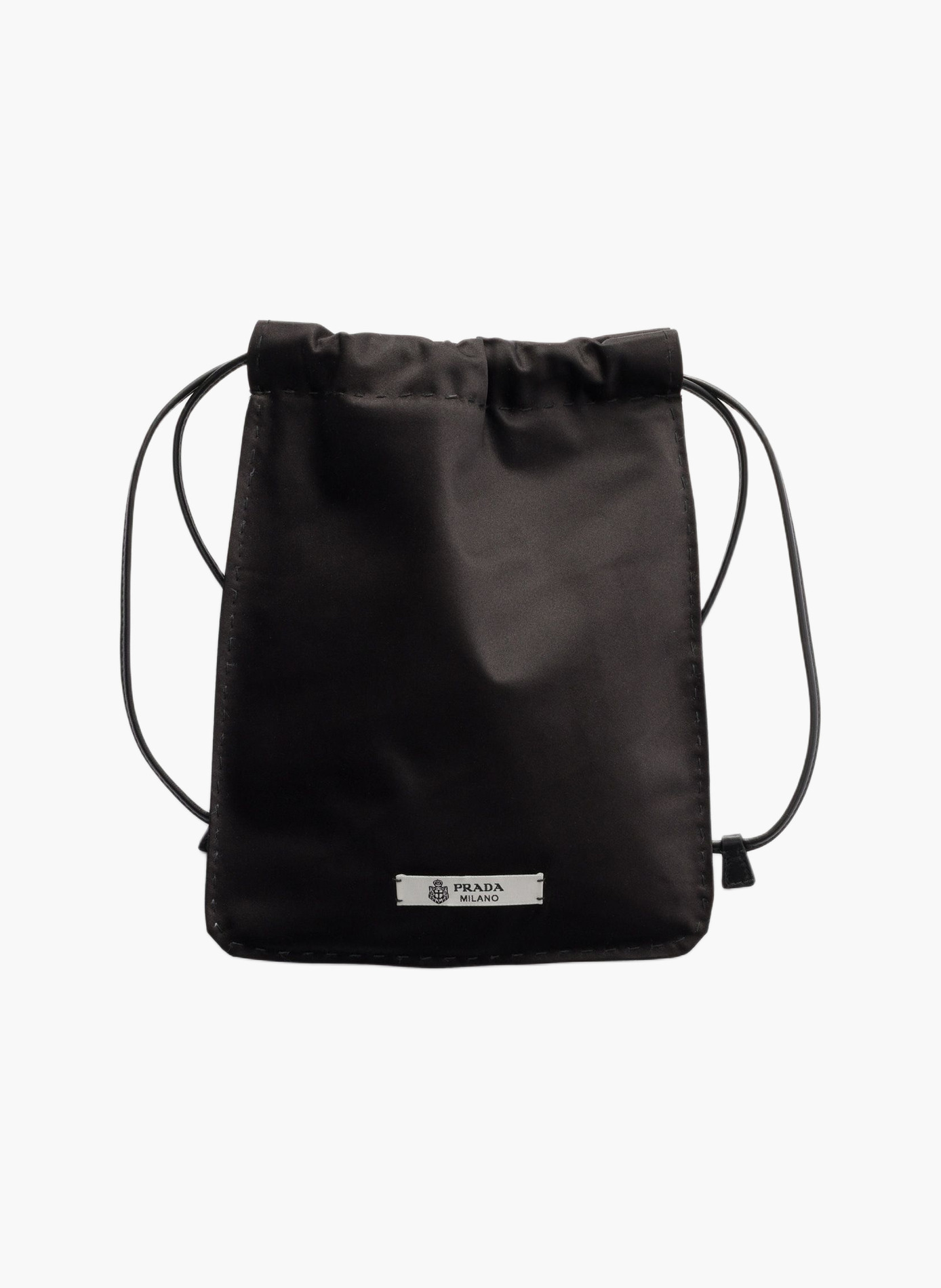 Pochette pour smartphone en satin PRADA Noir