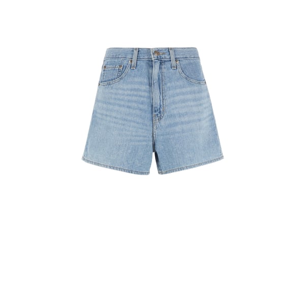 Short en jean ample en coton et chanvre