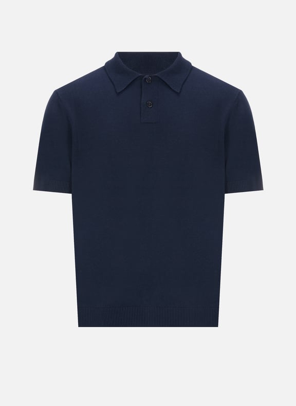 Linen and cotton polo shirt Blue by SAISON 1865 SAISON 1865 Linen and cotton polo shirt Blue