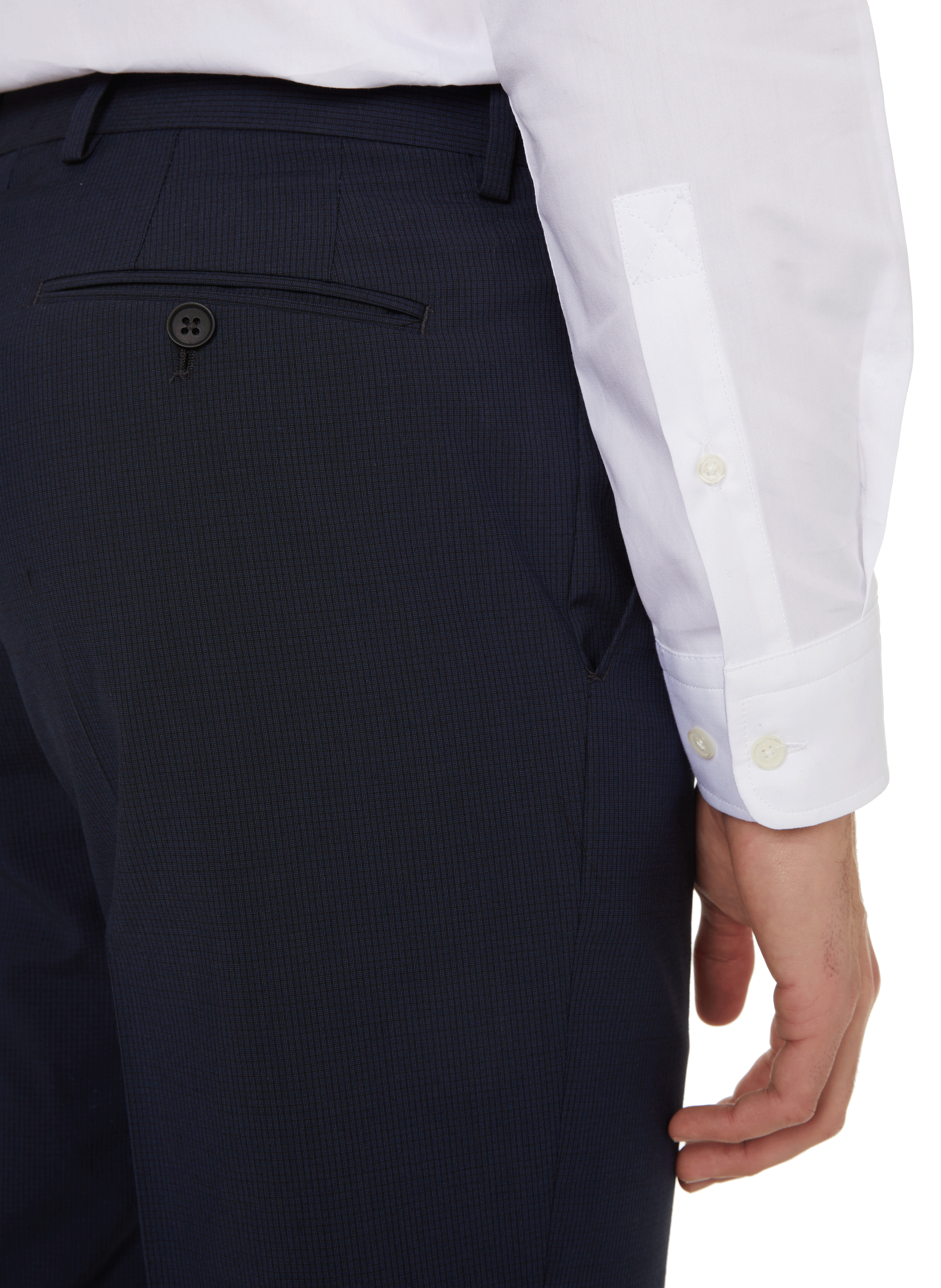 Wool-blend suit trousers SAISON 1865 Blue