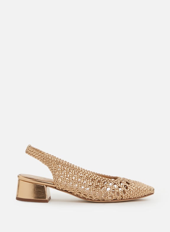 Slingback Nova Tarragona en cuir Doré by SOULIERS MARTINEZ SOULIERS MARTINEZ Slingback Nova Tarragona en cuir Doré