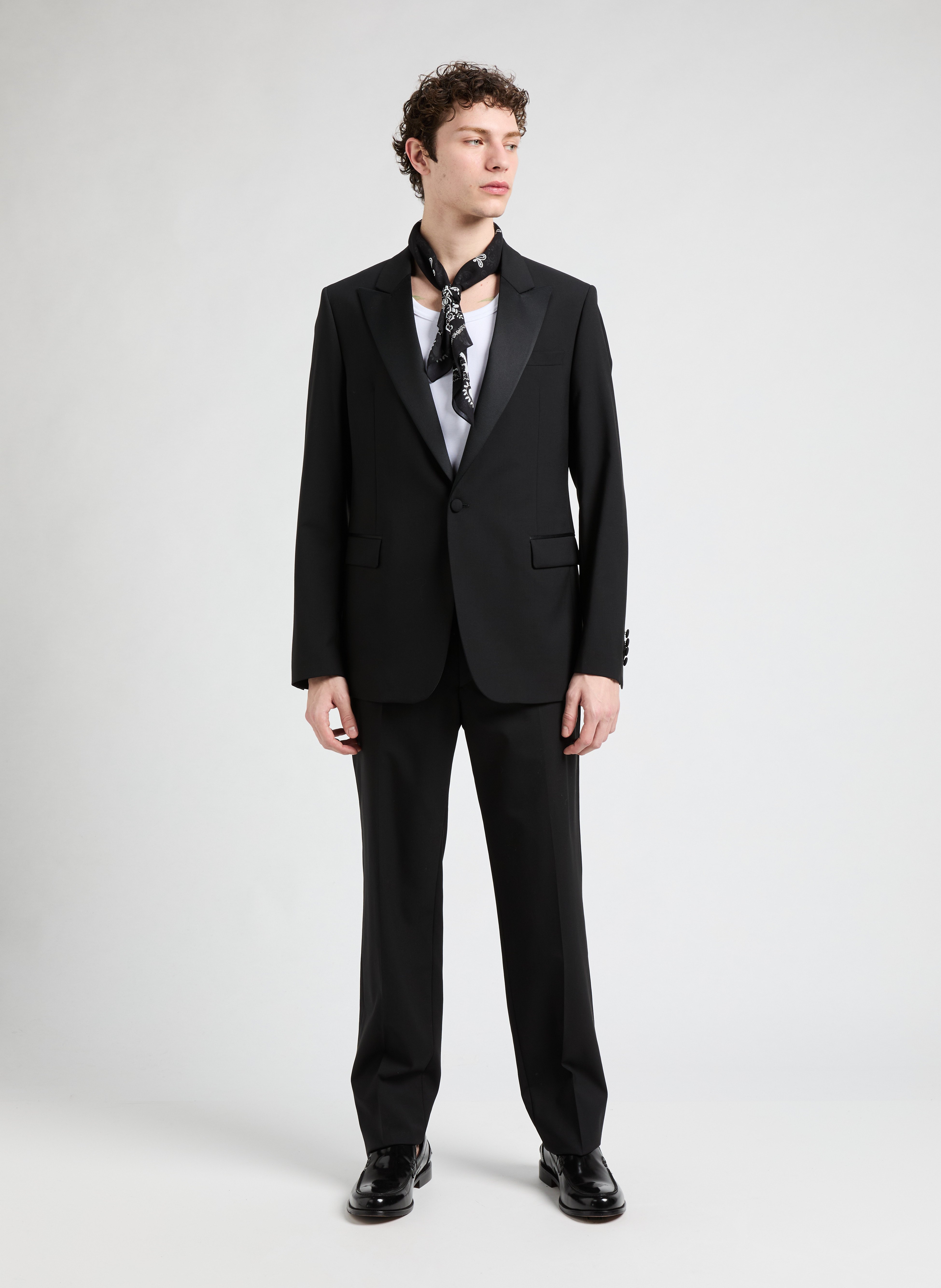 Wool blazer jacket SAISON 1865 Black