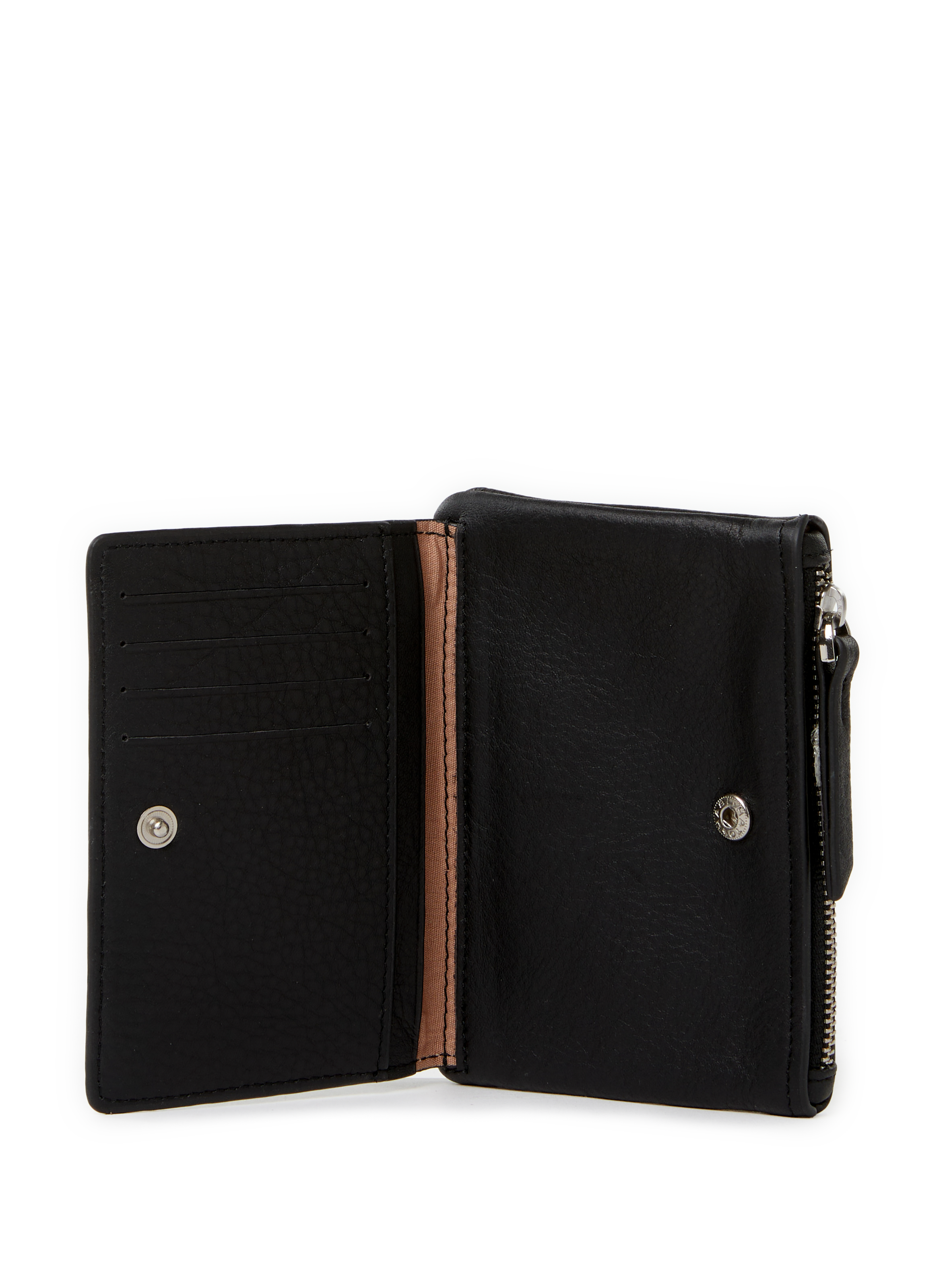 Soly soft leather wallet NAT & NIN Black