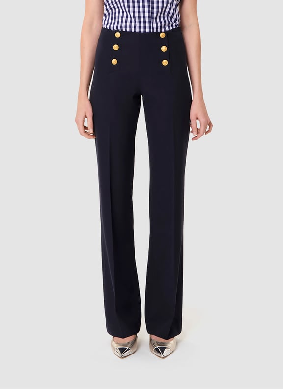 Pantalon droit uni - pepino Bleu by TARA JARMON TARA JARMON Pantalon droit uni - pepino Bleu