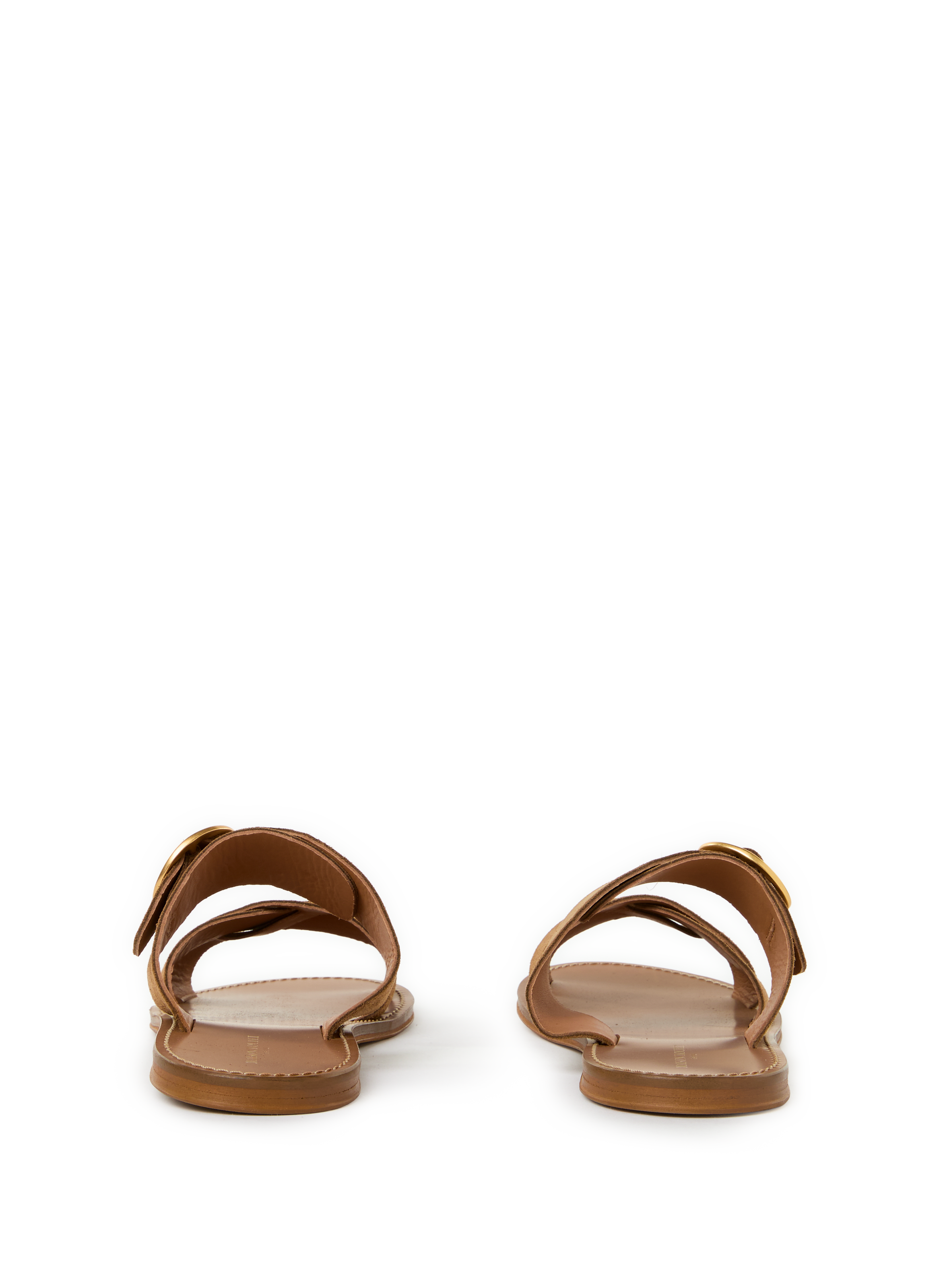 Sandales plates Elsa MAISON TOUFET Marron