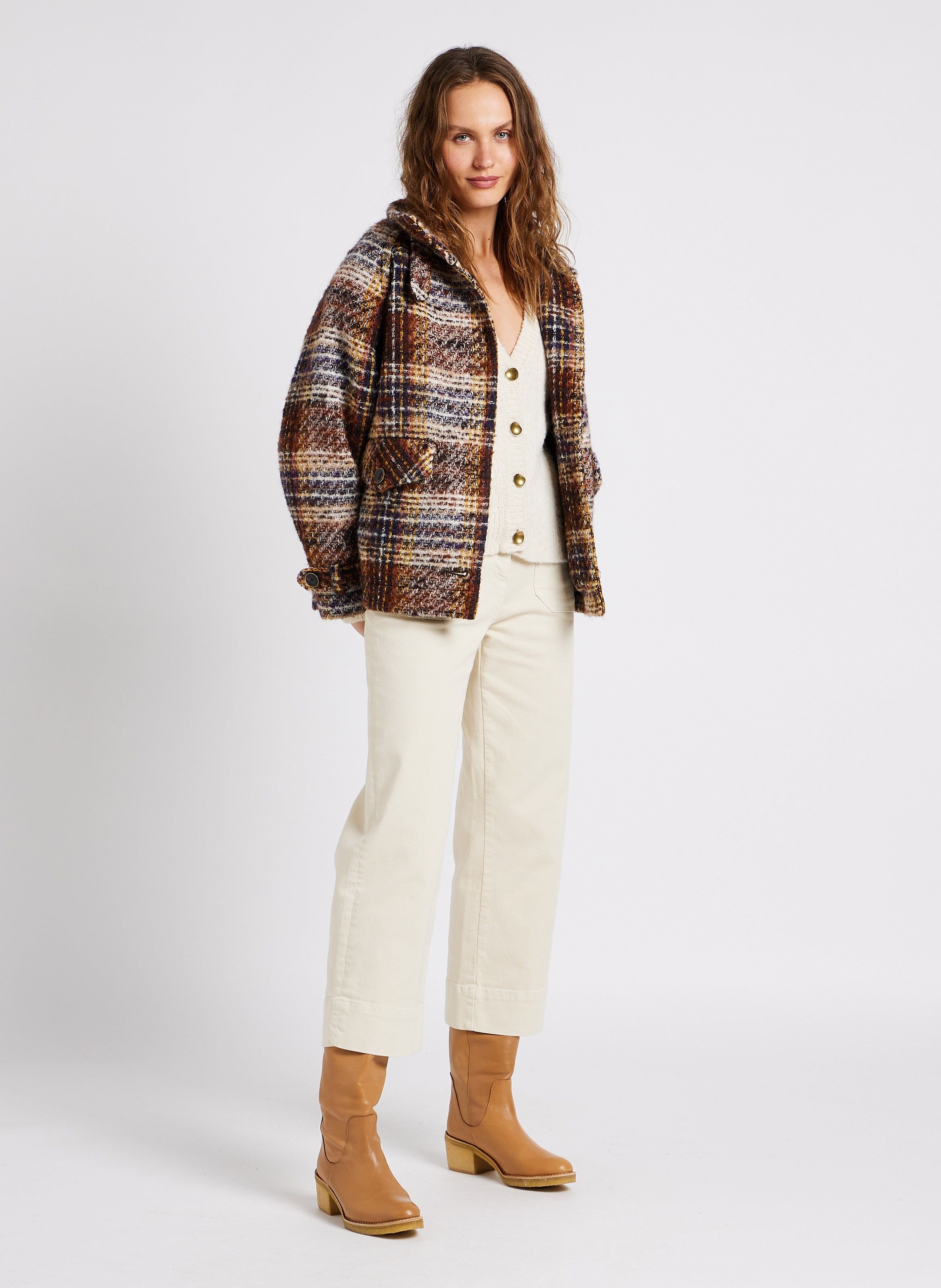 Jean court évasée en coton seakey o SESSUN Beige